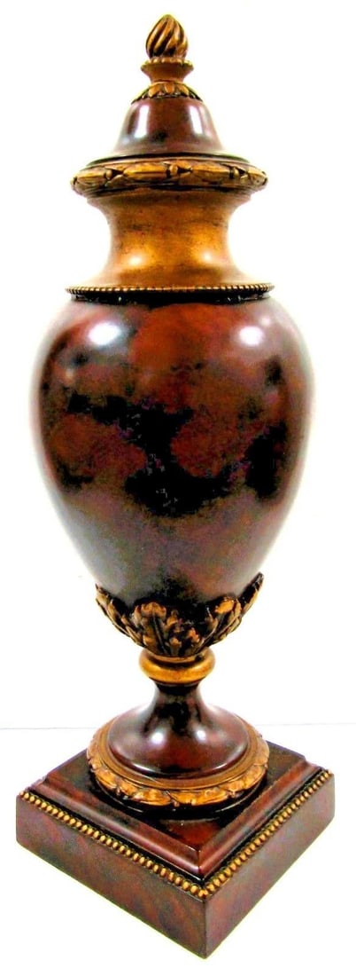 1980s Pair of Napoleon III Style Moroccan Burr Thoya Turned Wood Urns Attributed to Theodore Alexand - 13