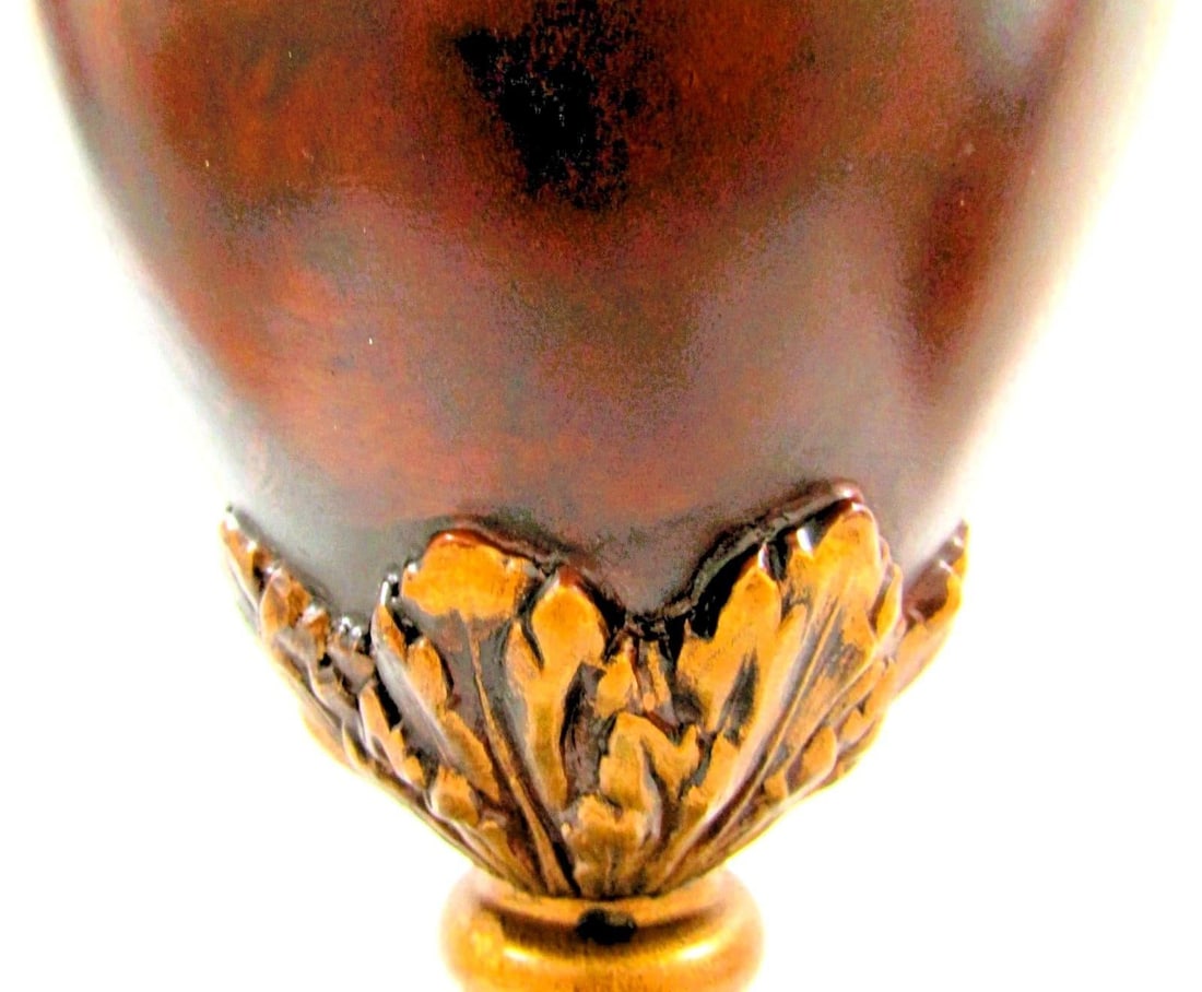 1980s Pair of Napoleon III Style Moroccan Burr Thoya Turned Wood Urns Attributed to Theodore Alexand - 9