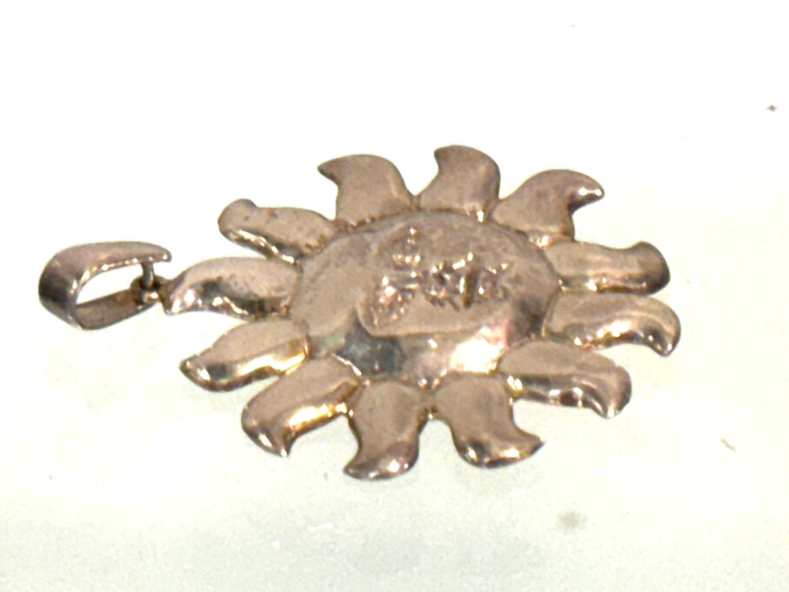Attributed to Sergio Bustamante, Mexican Sterling Silver Sun Face Pendant, 1990s - 14