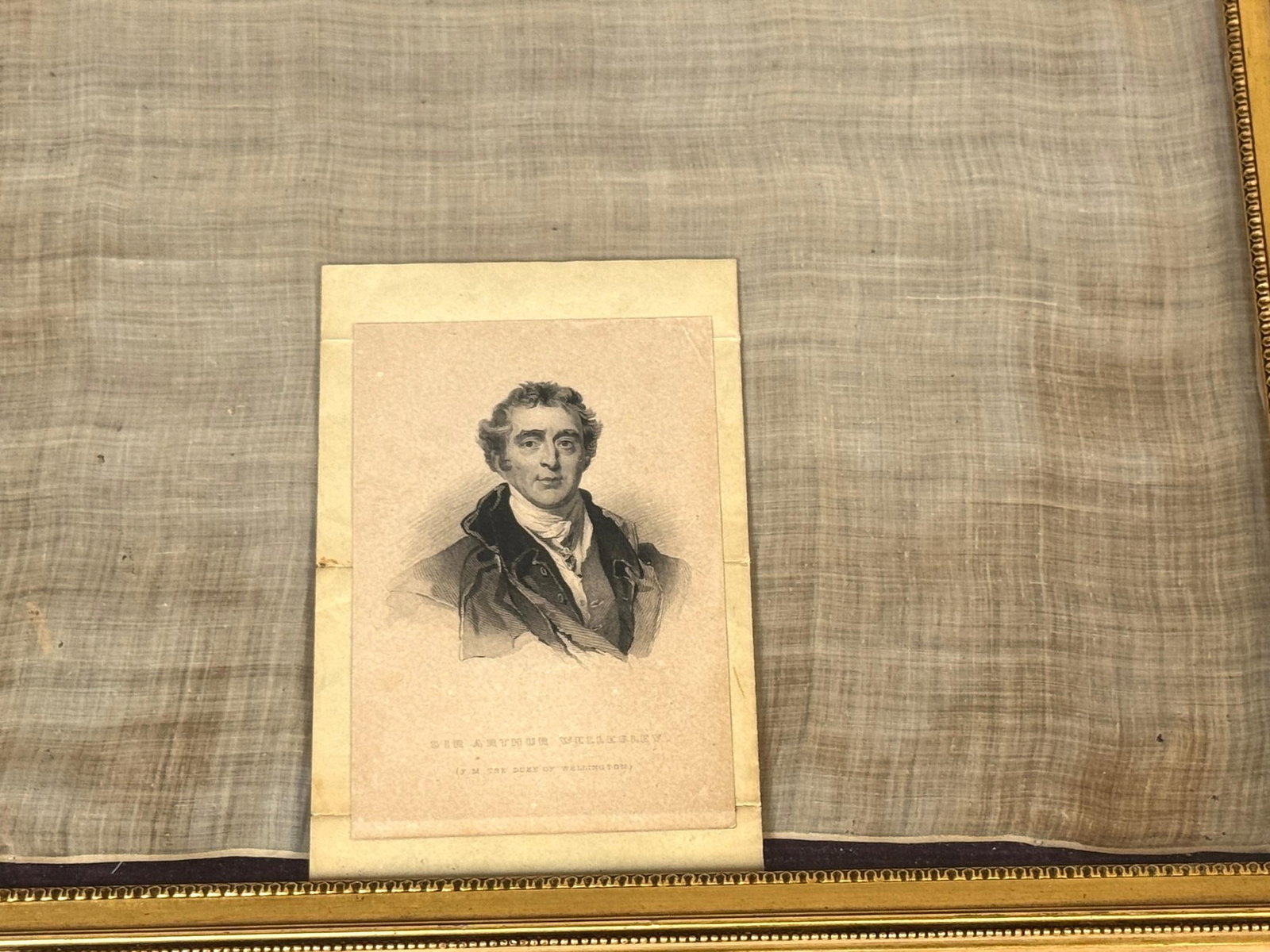 Sir Arthur Wellesley, 1st Duke of Wellington's Silk Handkerchief, Framed - 14
