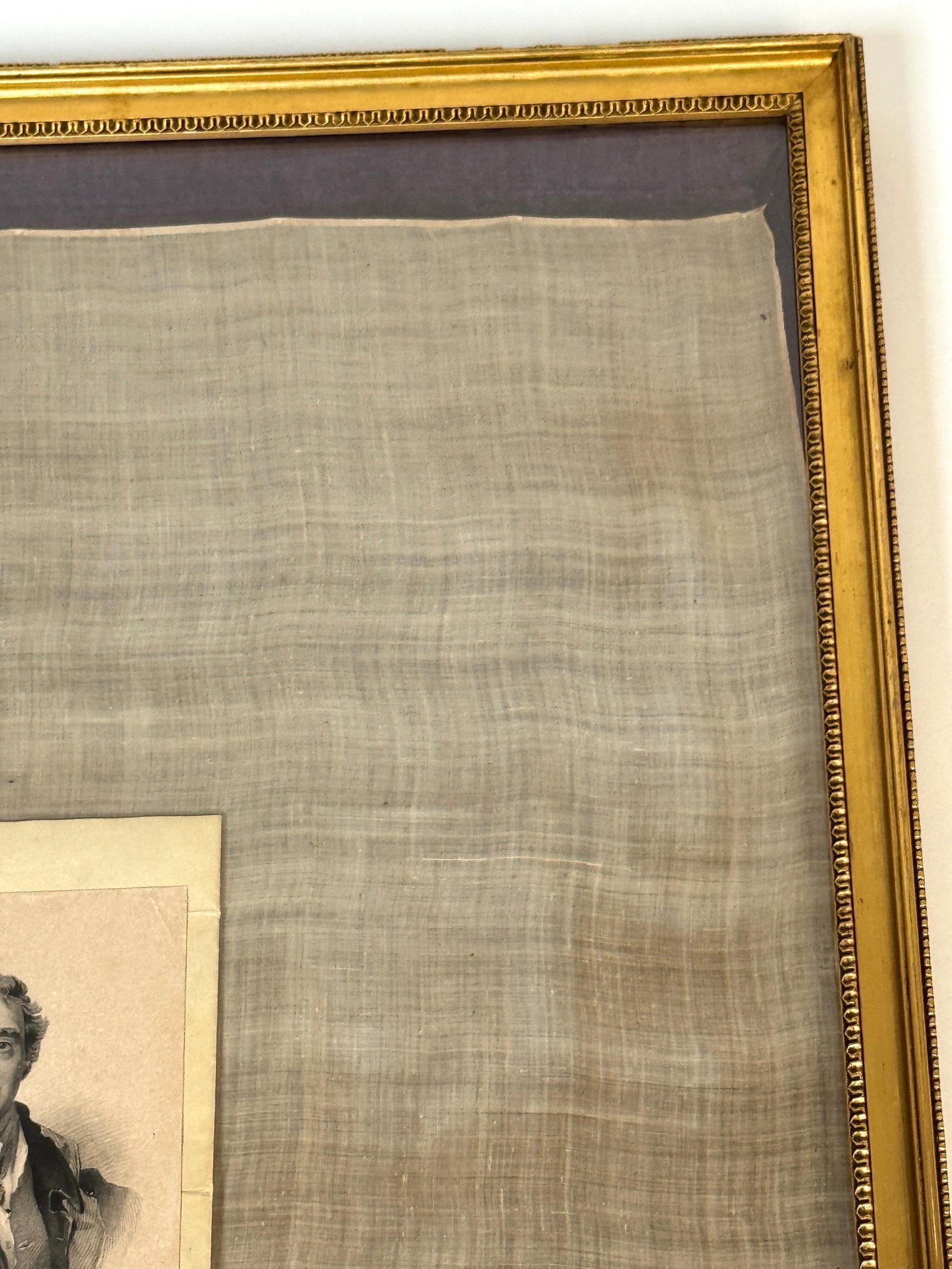 Sir Arthur Wellesley, 1st Duke of Wellington's Silk Handkerchief, Framed - 16