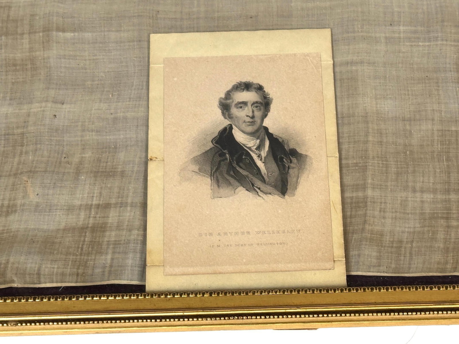 Sir Arthur Wellesley, 1st Duke of Wellington's Silk Handkerchief, Framed - 3