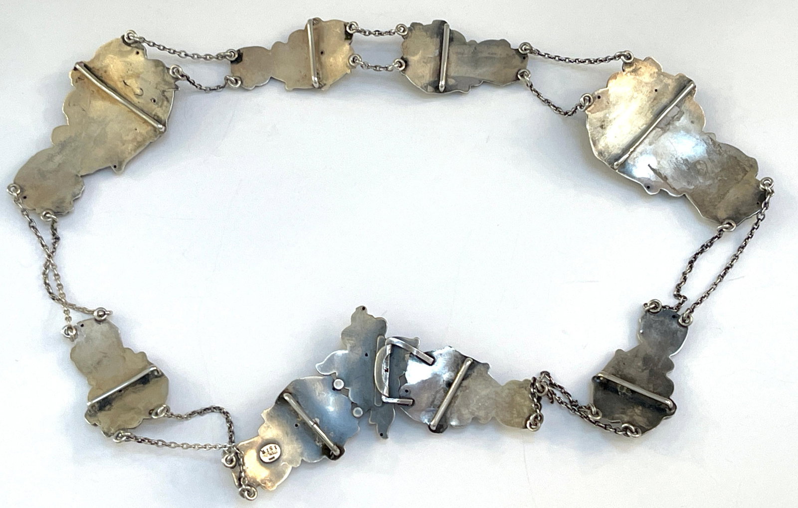 Art Nouveau Sterling Figural 8 Piece Belt by William B. Kerr Silver Company - 10