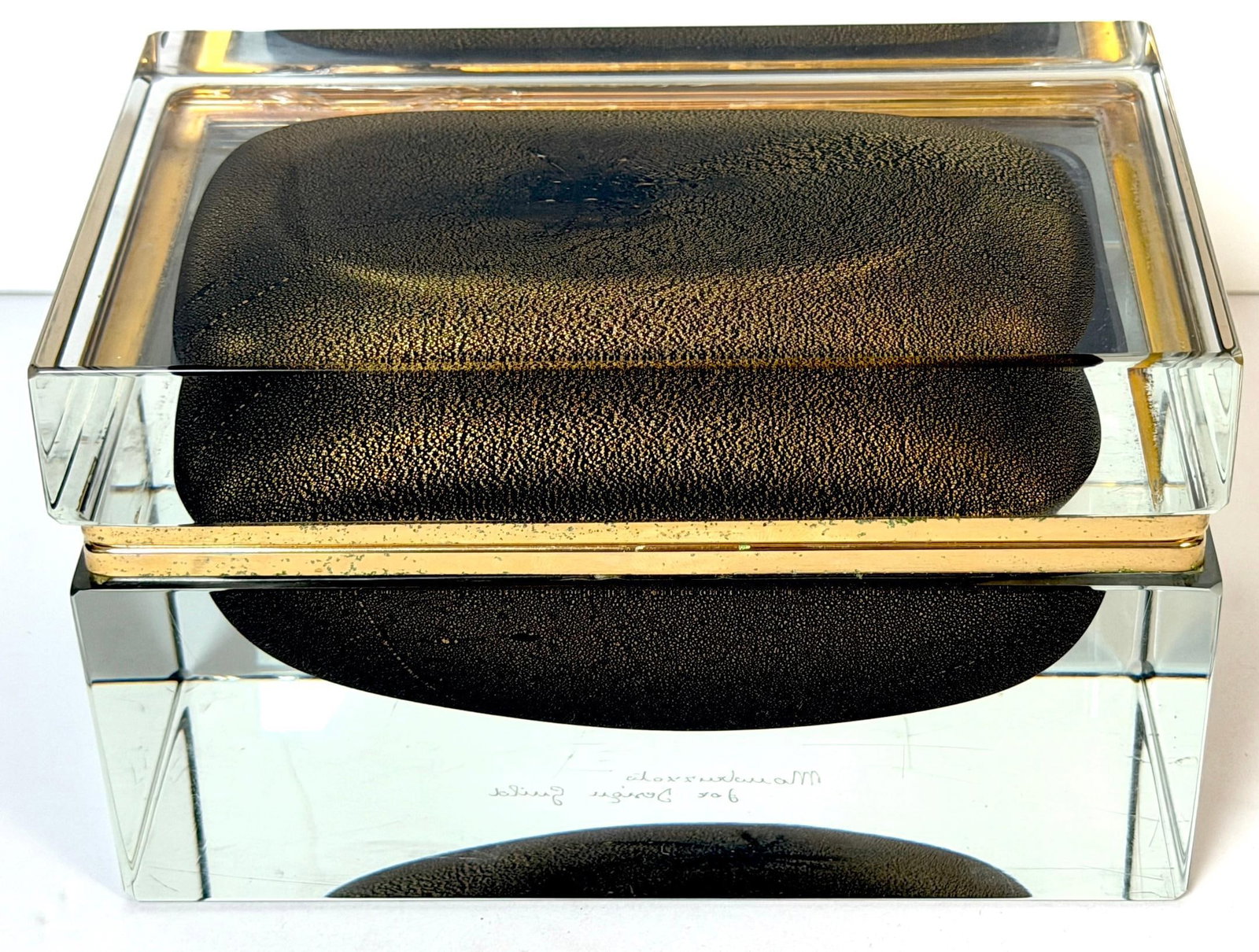 Signed Alessandro Mandruzzato for Design Guild Murano Sommerso Faceted Glass Box - 12
