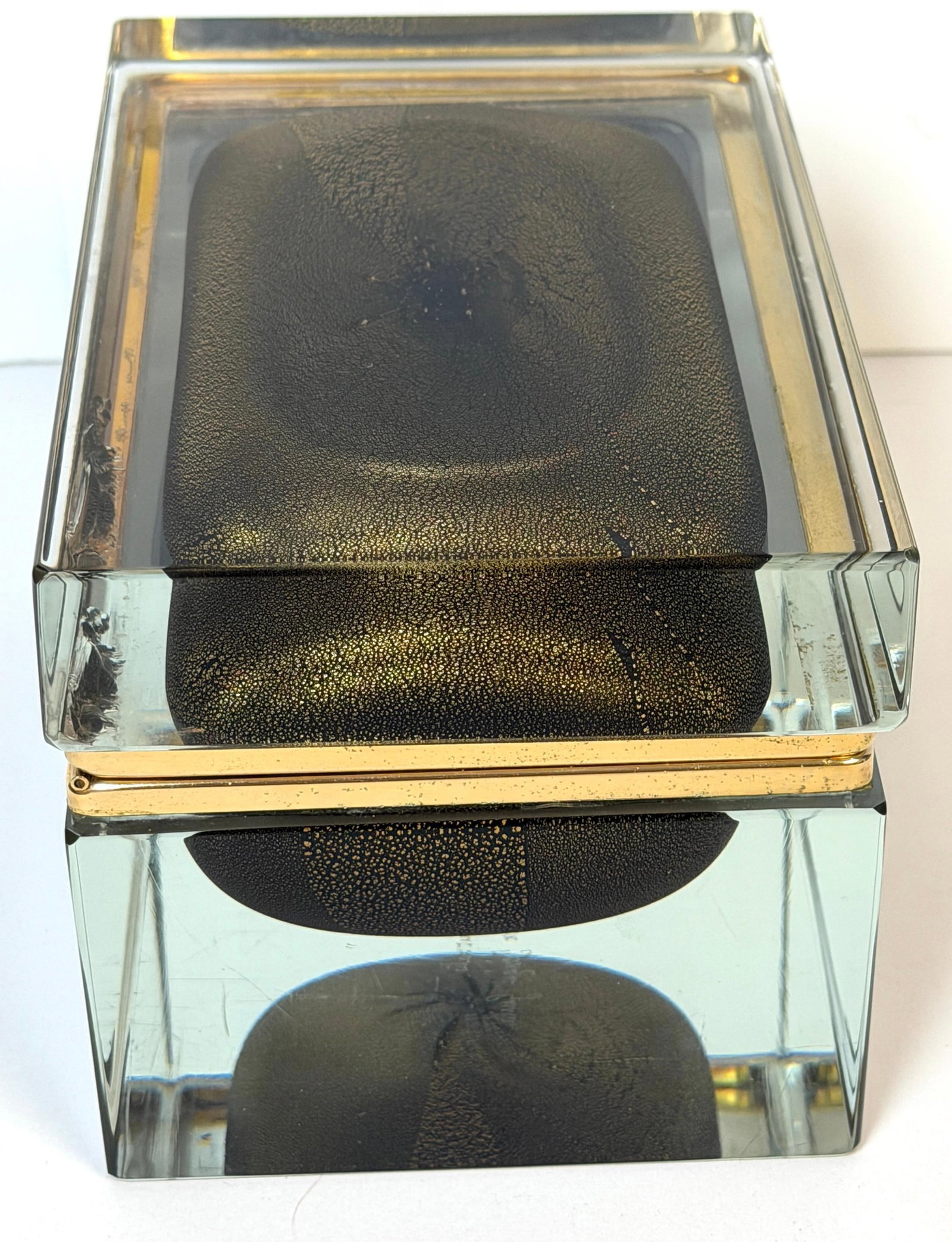 Signed Alessandro Mandruzzato for Design Guild Murano Sommerso Faceted Glass Box - 13