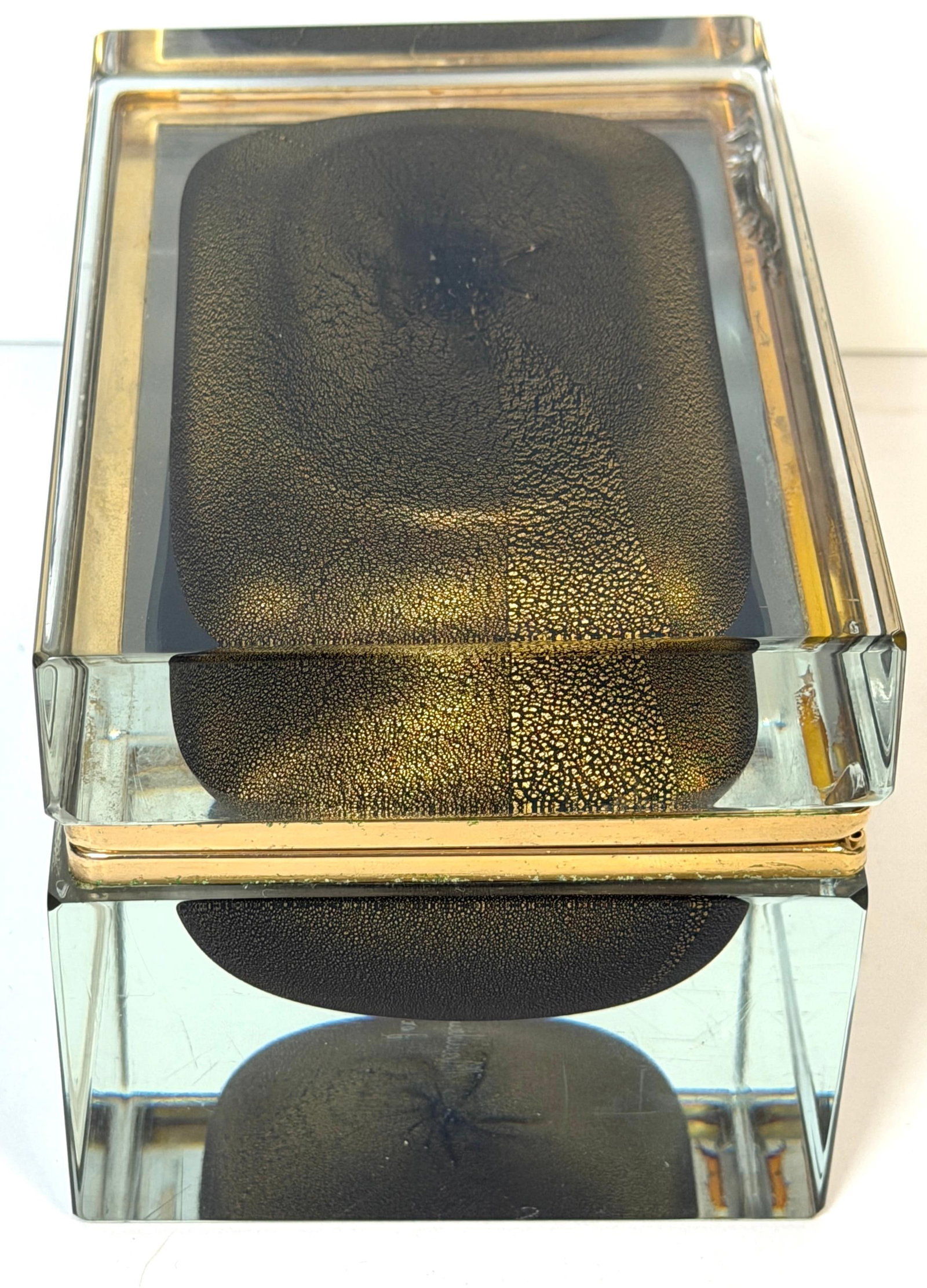 Signed Alessandro Mandruzzato for Design Guild Murano Sommerso Faceted Glass Box - 16