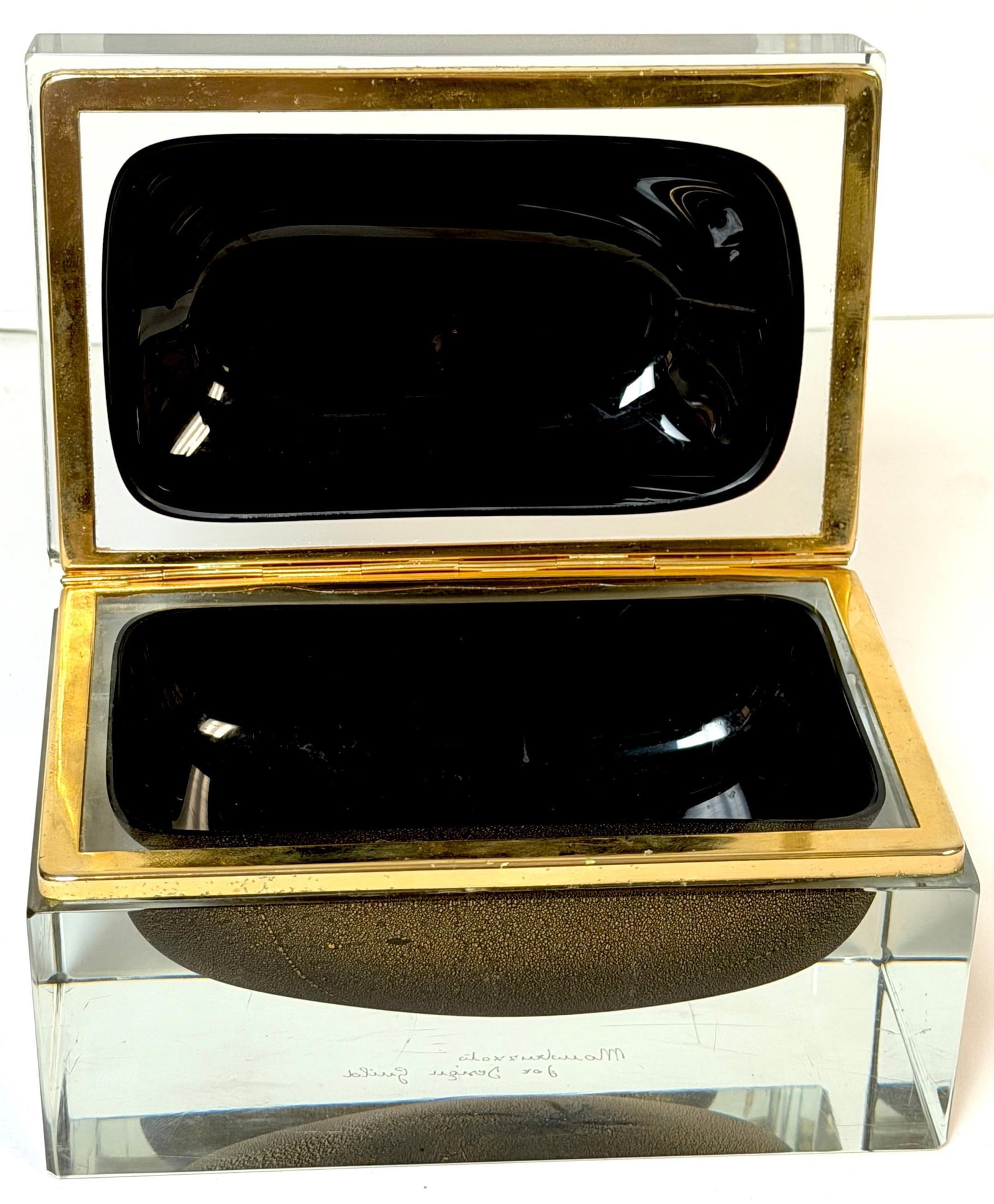 Signed Alessandro Mandruzzato for Design Guild Murano Sommerso Faceted Glass Box - 4