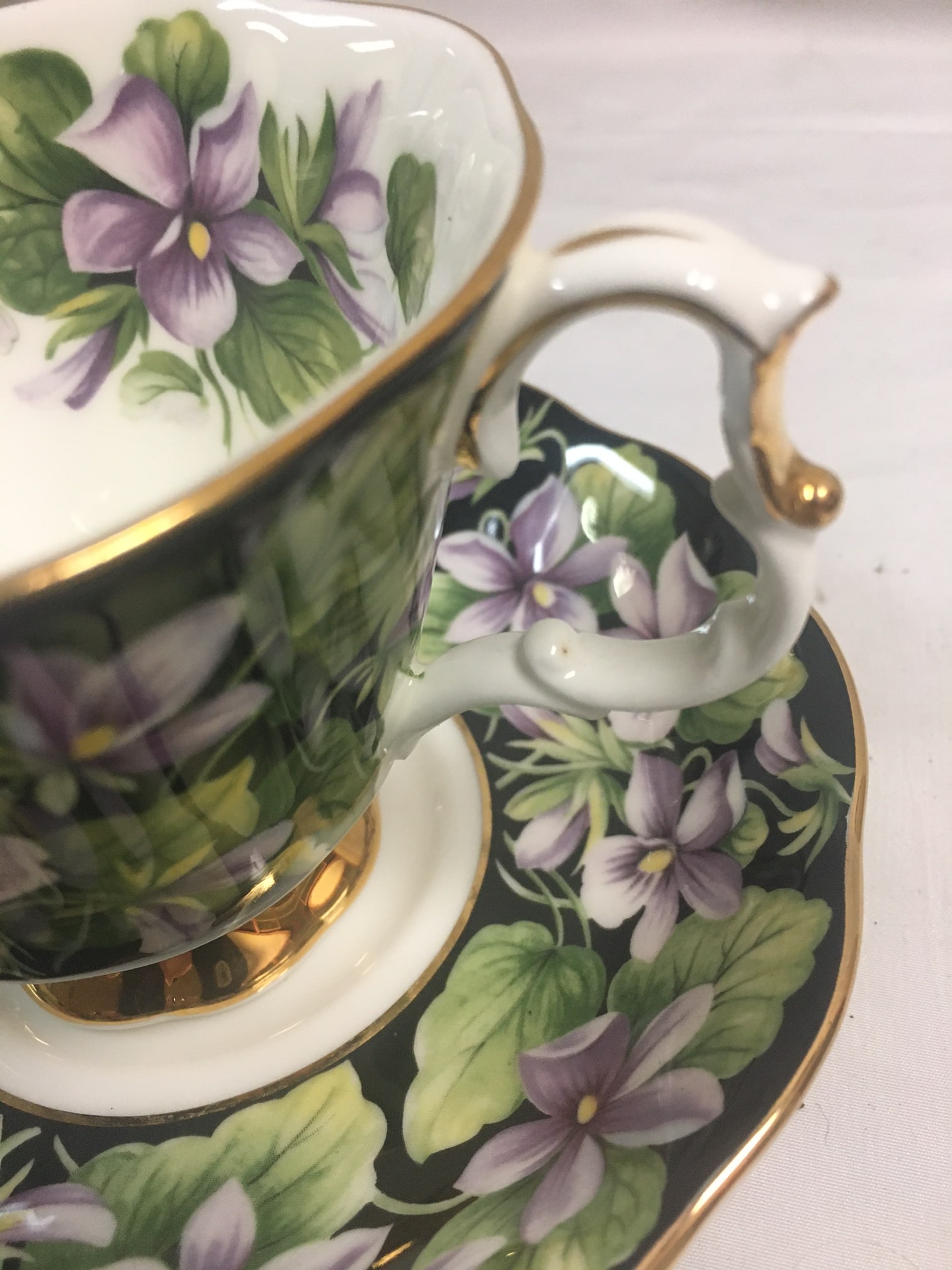 Royal Albert Provincial Flowers Porcelain Violets 18 Piece Dessert Set - 8
