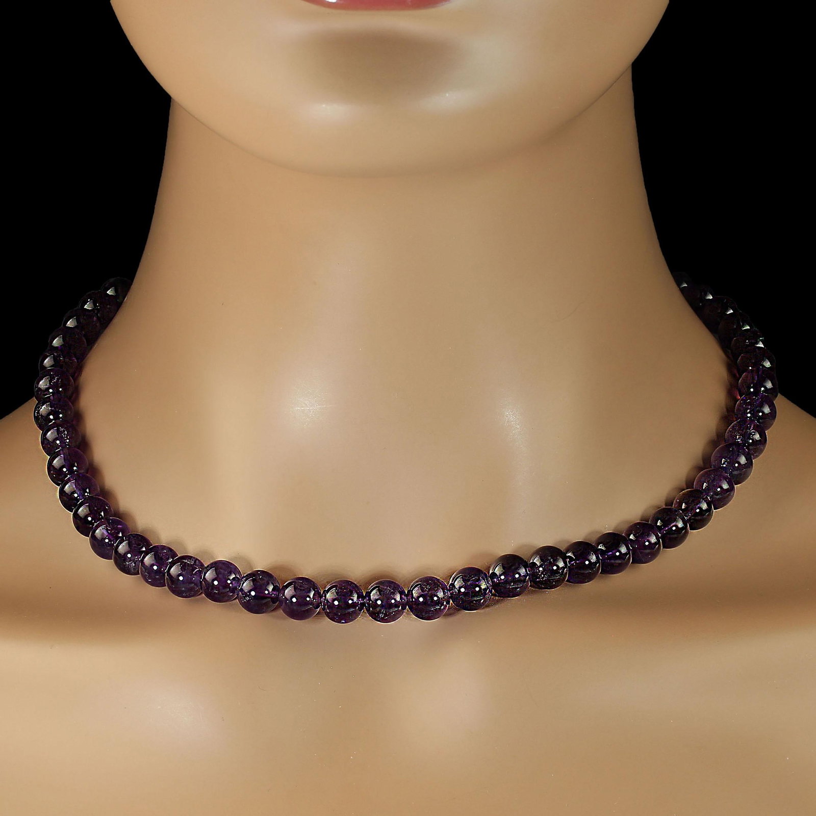 Ajd 17 Inch Amethyst Translucent 8 MM February Birthstone - 3