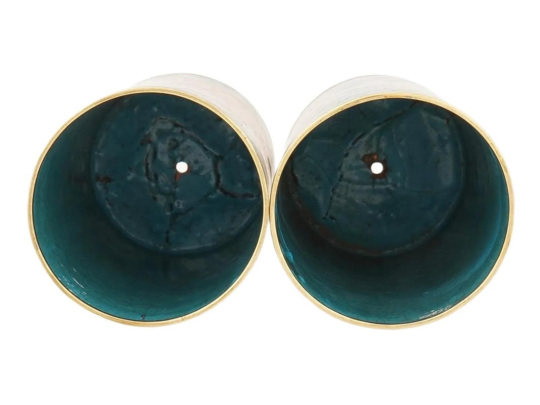 Antique Pair of Japanese Meiji Era Cloisonné Enamel Brush Pots - 5