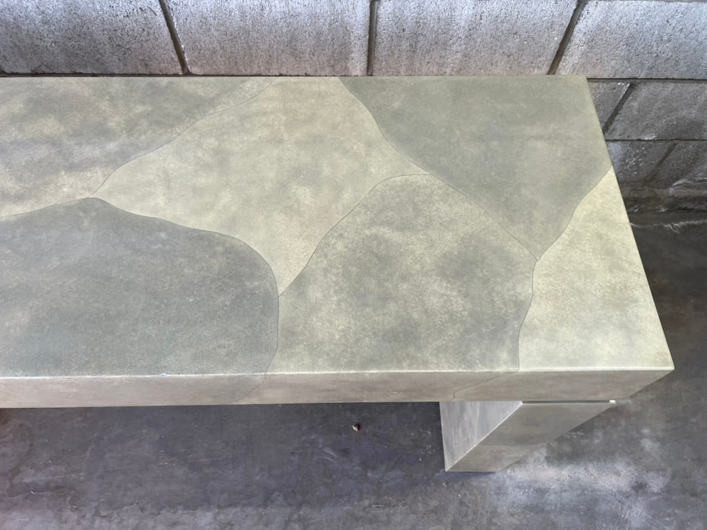 Modern Faux Parchment Lacquered Console by Sally Sirkin Lewis for J. Robert Scott - 9