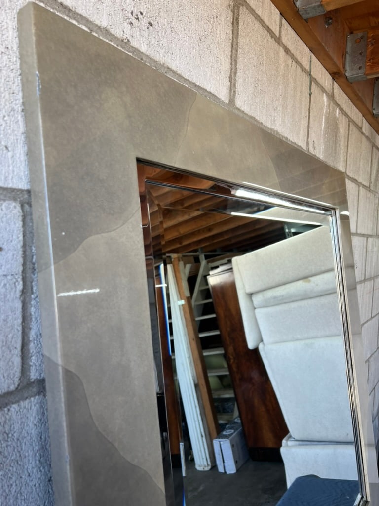 Modern Faux Parchment Lacquered Mirror by Sally Sirkin Lewis for J. Robert Scott - 10