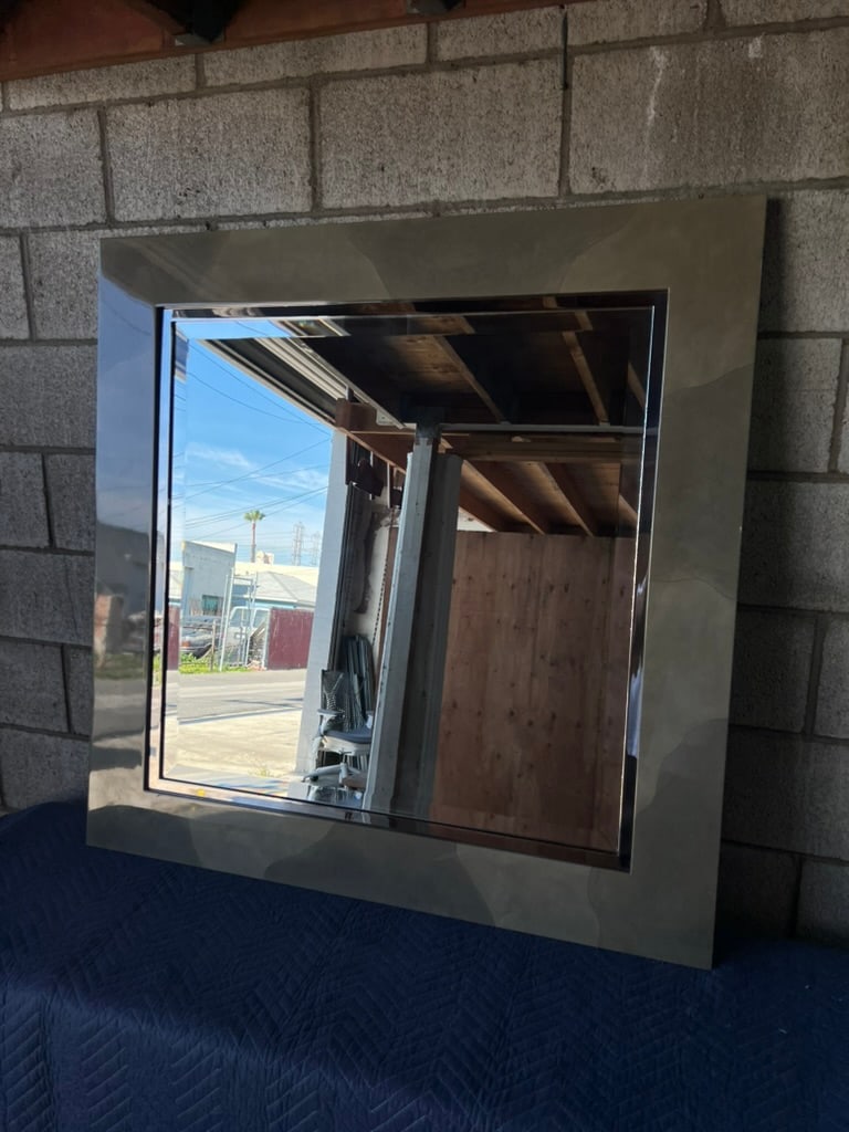 Modern Faux Parchment Lacquered Mirror by Sally Sirkin Lewis for J. Robert Scott - 6