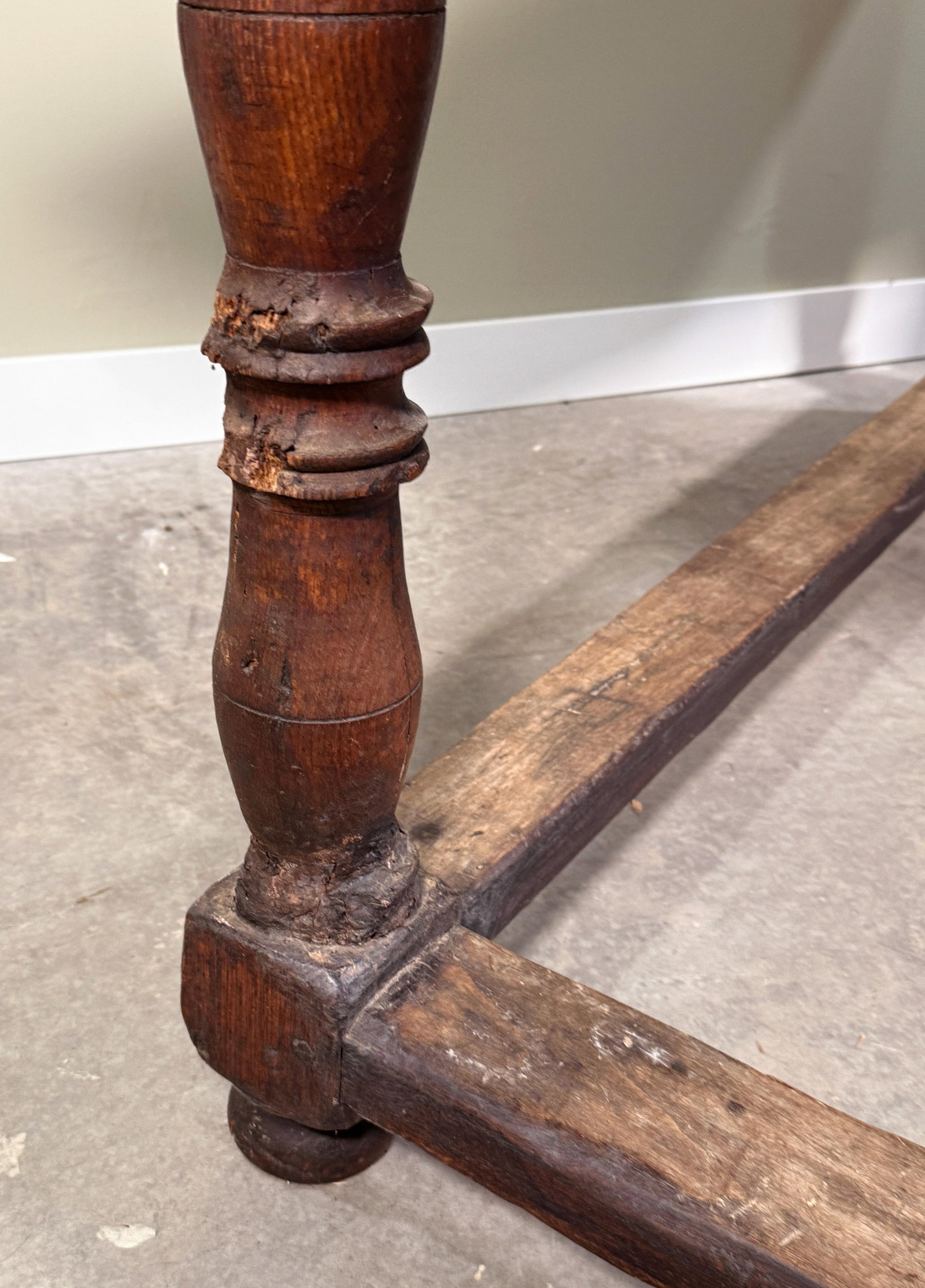 Rare Antique 17th/18th Century European Rustic Oak Hand Carved Refectory Table - 16