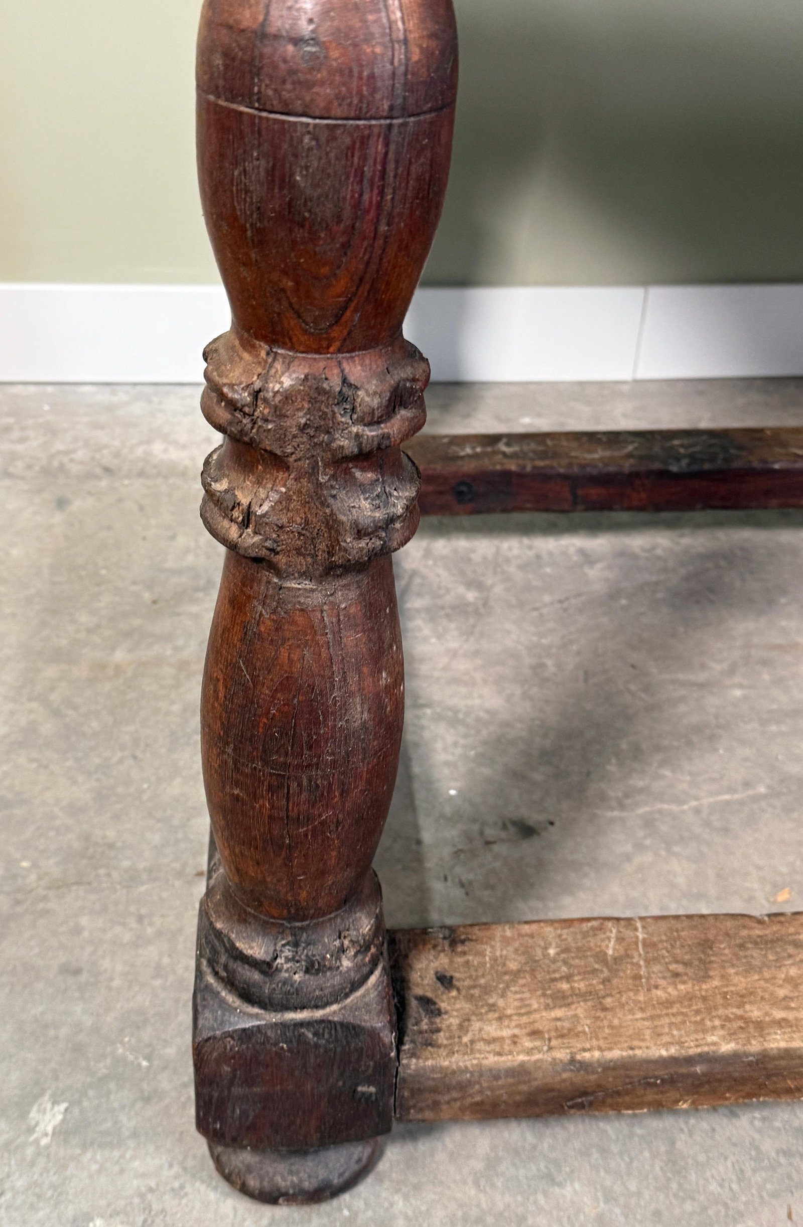 Rare Antique 17th/18th Century European Rustic Oak Hand Carved Refectory Table - 18