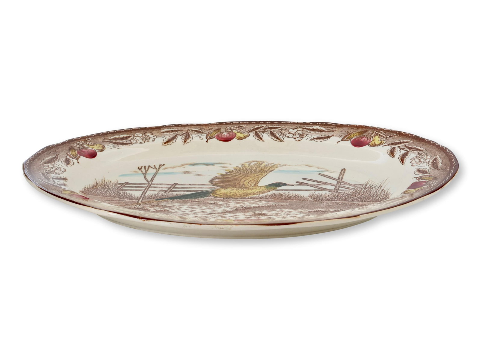Mid 20th Century Midc Century Japanese Hand-Painted Pheasant Game Platter - 3