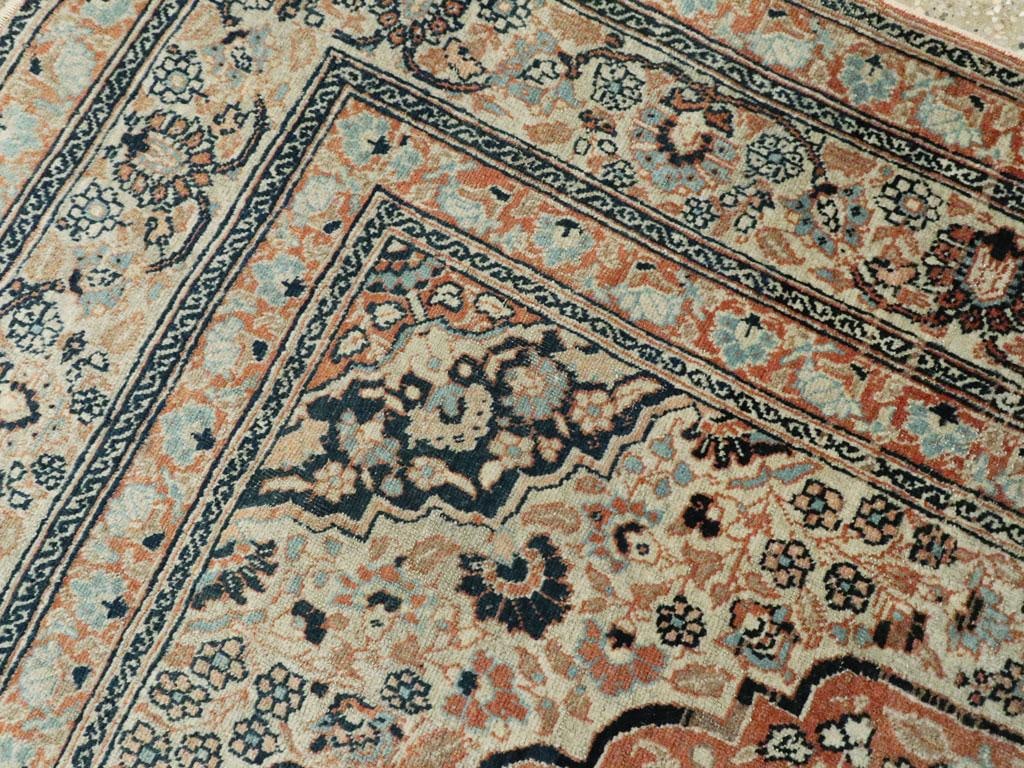 Early 20th Century Handmade Persian Tabriz Haji Jalili Accent Rug - 7