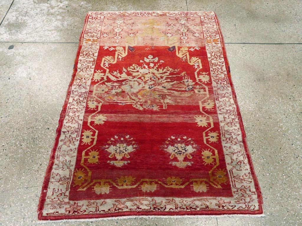 Galerie Shabab Collection Early 20th Century Turkish Oushak Throw Rug - 2