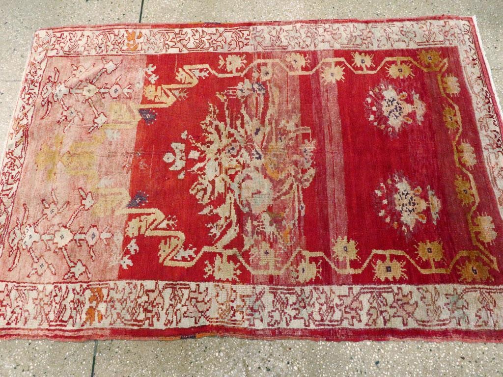 Galerie Shabab Collection Early 20th Century Turkish Oushak Throw Rug - 4