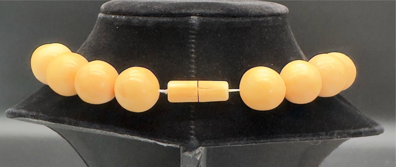 1930s Moroccan Mastic Copal Beaded Tribal Necklace - 6