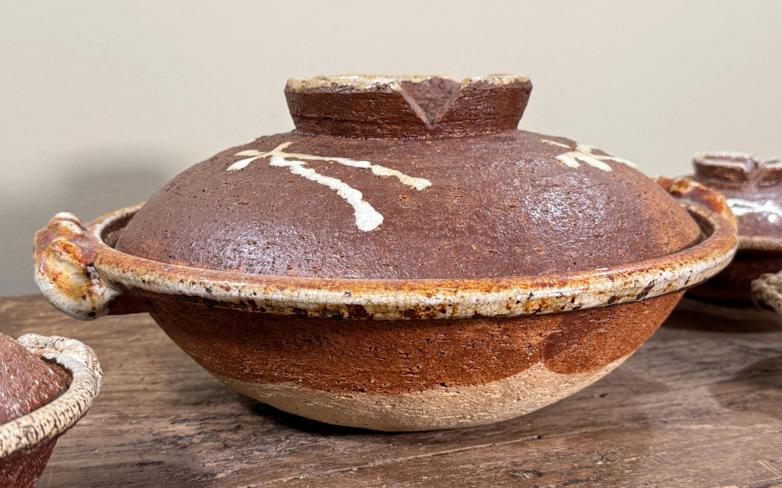 Vintage Traditional Japanese Donabe Lidded Serving Bowls - Set of 7 - 8