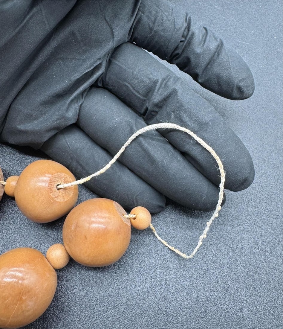 1930s African Copal Faux Amber Trade Bead Necklace and Bracelet Set, Brown. - 14