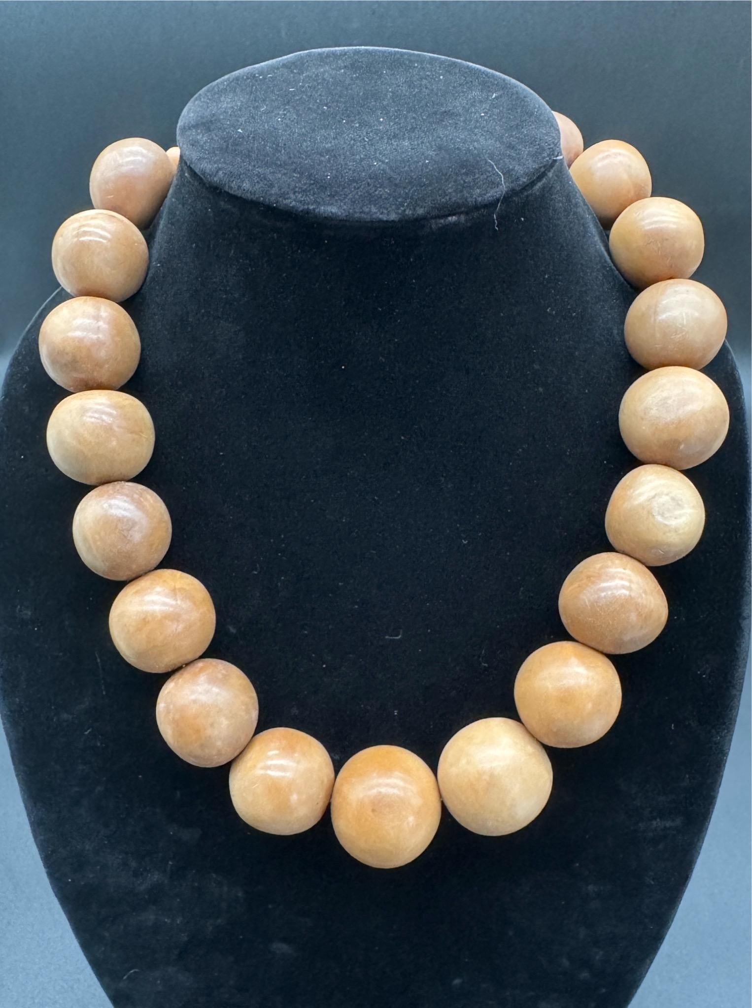 1930s African Copal Faux Amber Trade Bead Necklace and Bracelet Set, Brown. - 5