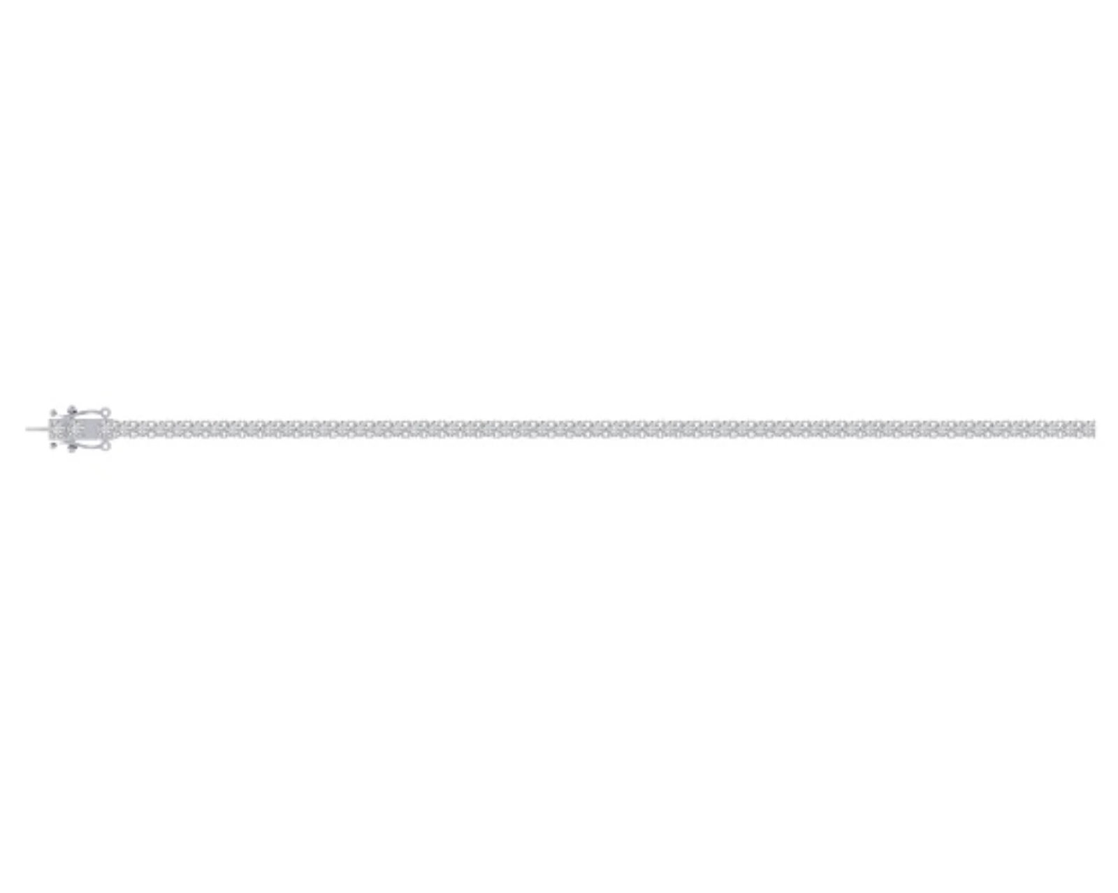 10k White Gold 3mm Round CVD Diamond 7 Inch Tennis Bracelet 6-1/5 CTTW - 2