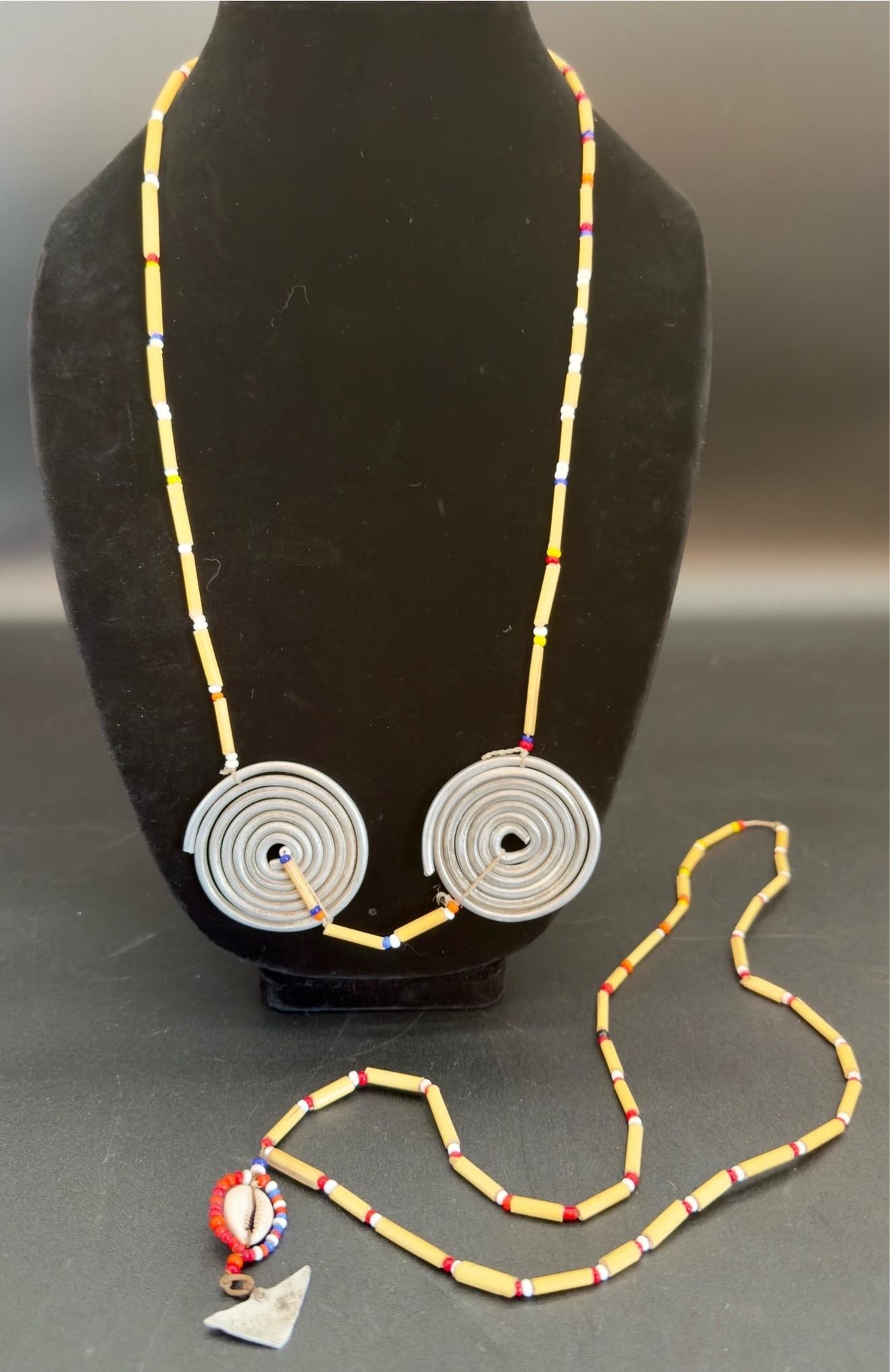 1970s Traditional Masai Surutia Wedding Necklace Set, 2 Pieces - 2