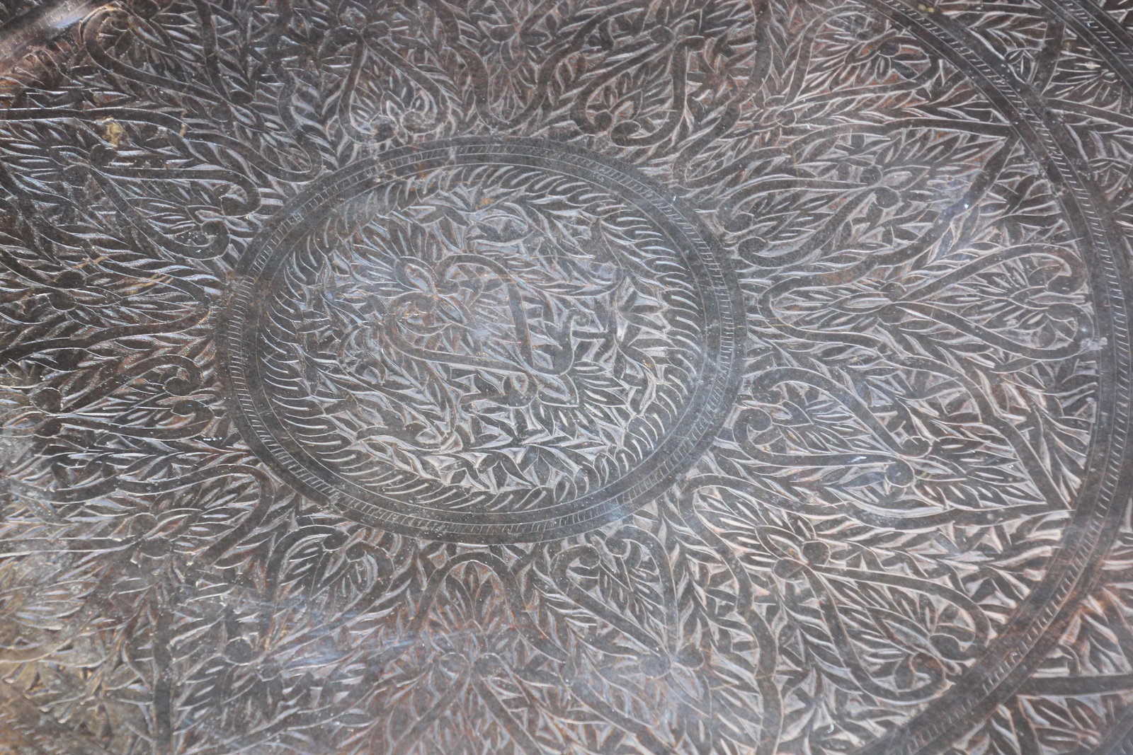 Asian Hammered Metal Bronze Oversized Urli Vessel with Handles South India - 12