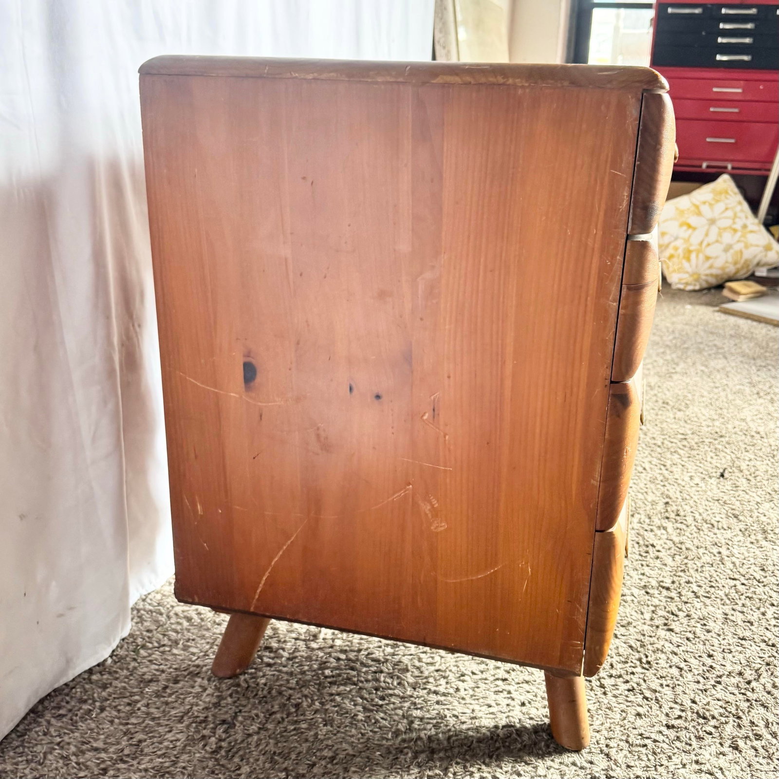 Mid Century Modern Sculptured Pine Desk by Franklin Shockey - 8