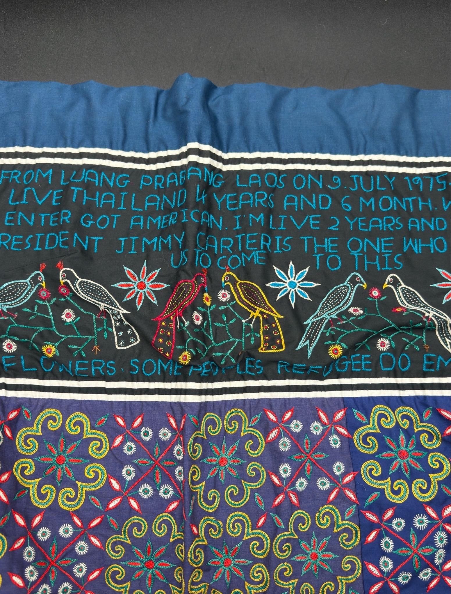 Hmong Hill Tribe Refugee Story Cloth, 1975. - 12