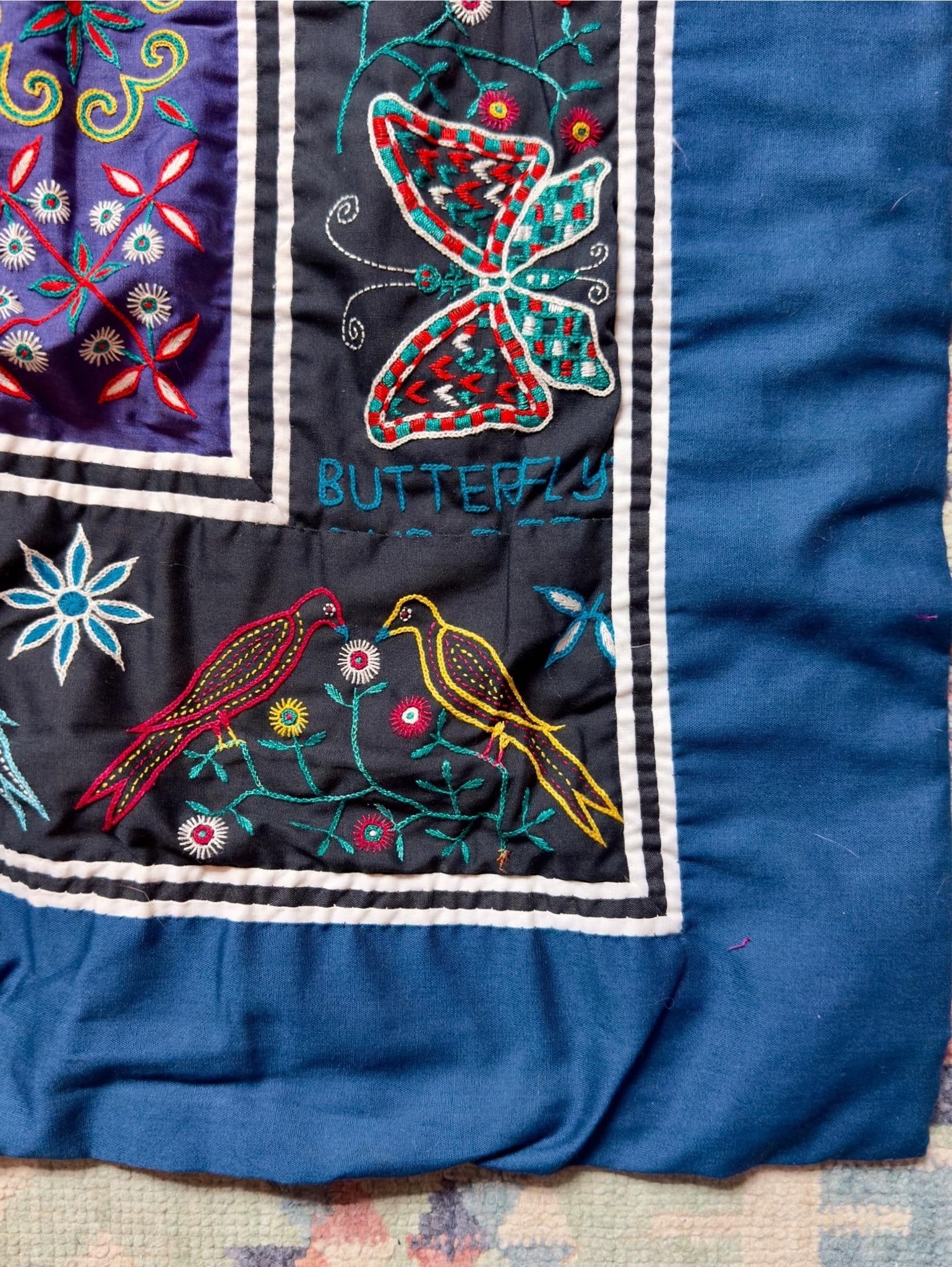 Hmong Hill Tribe Refugee Story Cloth, 1975. - 4