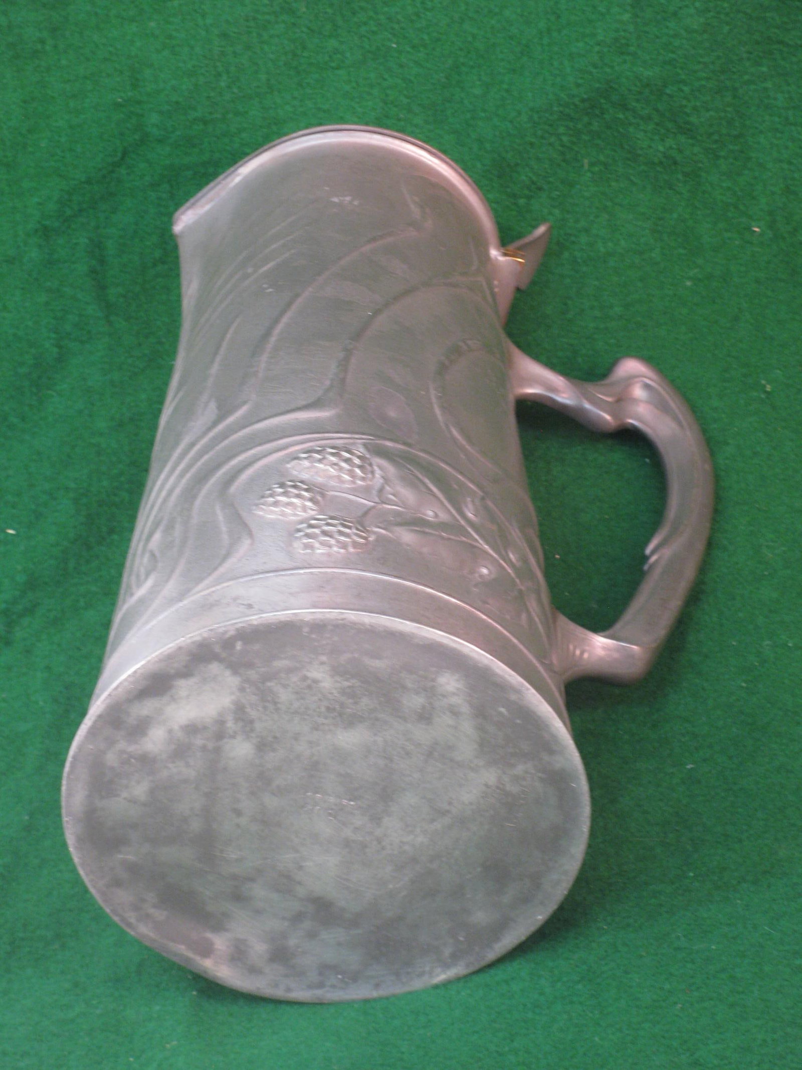 1900s Art Nouveau OSIRIS 601 Pewter Tankard/Pitcher - 16