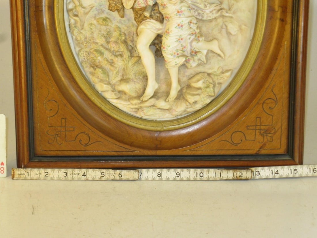 Antique Porcelain Plaque, "The Storm" (La TempÃªte) After: French Artist Pierre Auguste - 6
