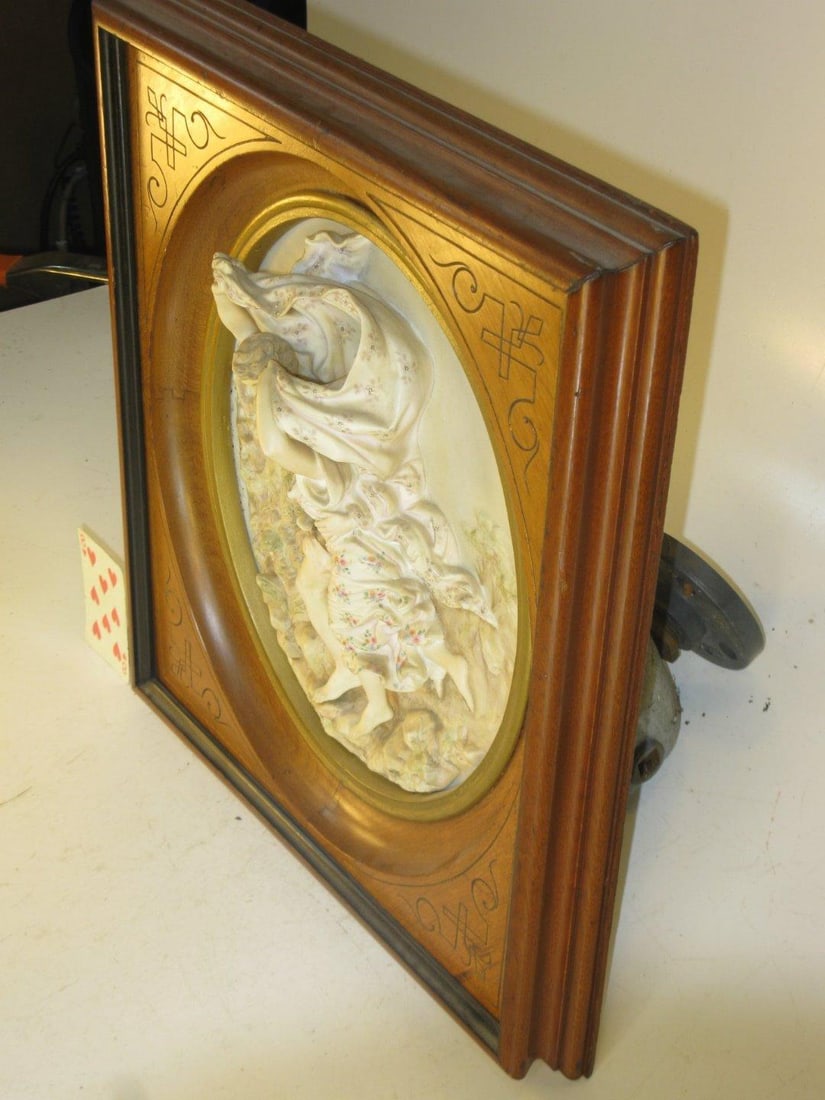 Antique Porcelain Plaque, "The Storm" (La TempÃªte) After: French Artist Pierre Auguste - 8