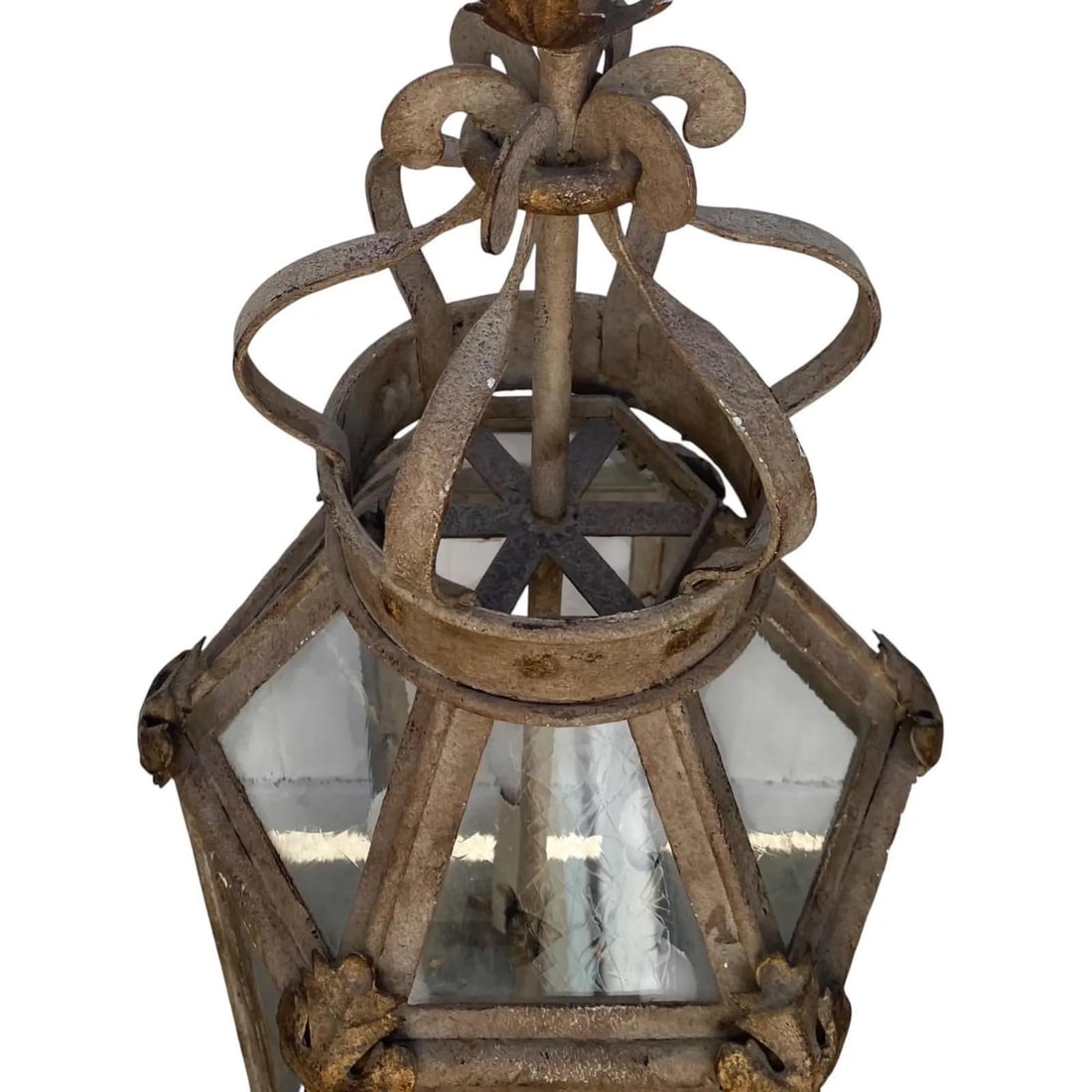 Pair of Paul Ferrante Forged Gilt Iron Lanterns, "4000 Series" - 11