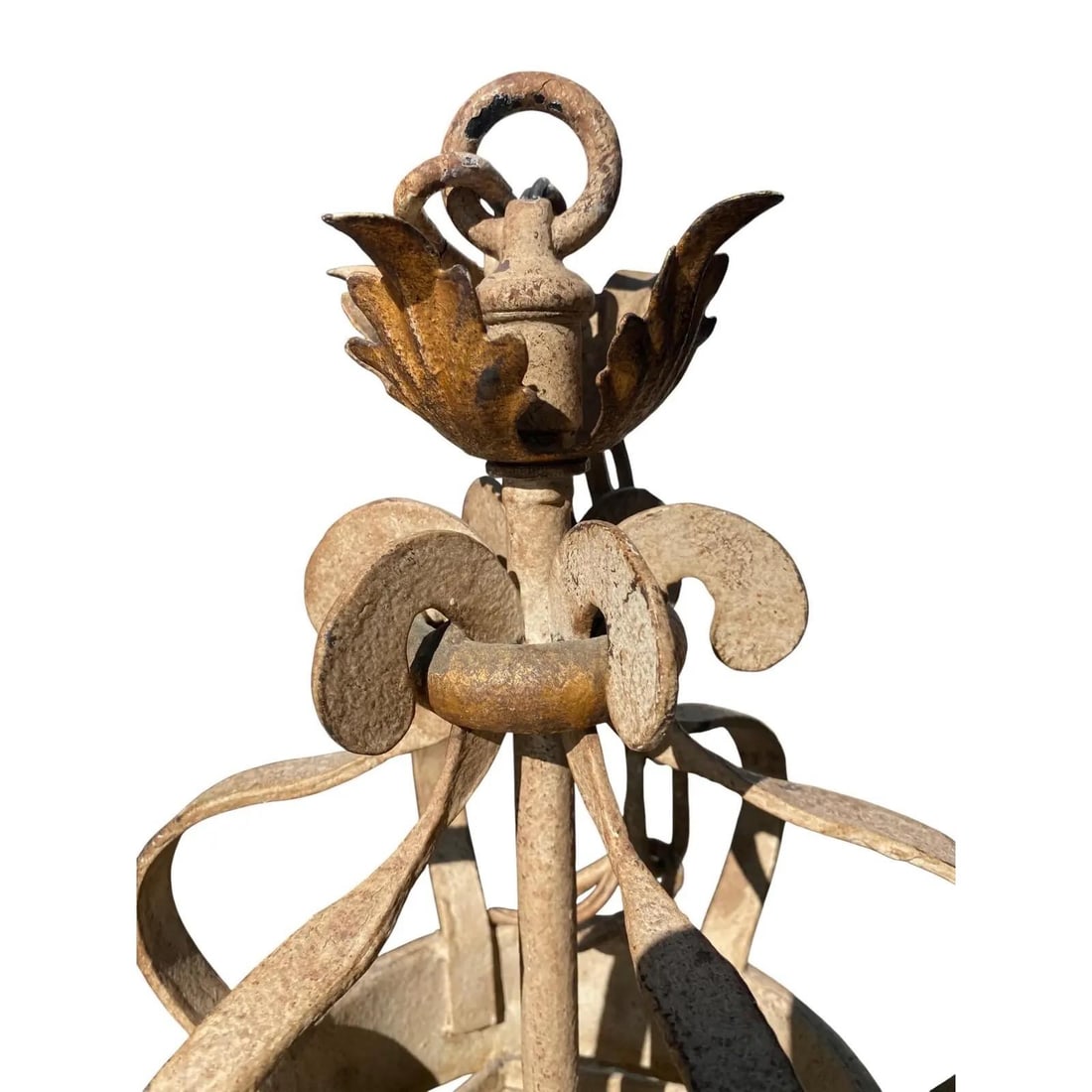 Pair of Paul Ferrante Forged Gilt Iron Lanterns, "4000 Series" - 17