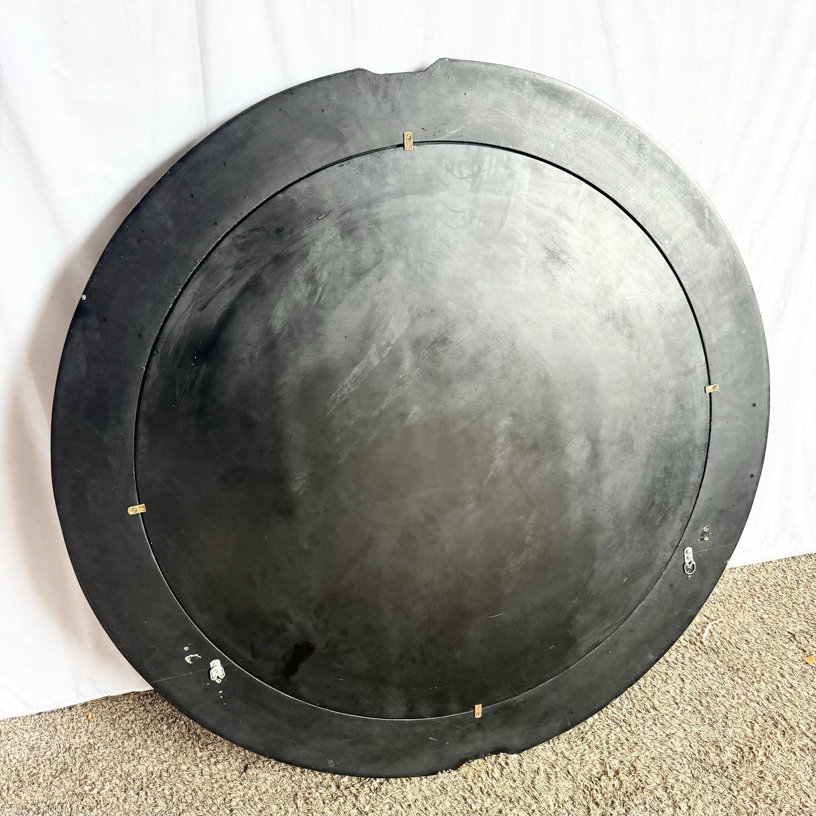 Art Deco Black Tessellated Stone and Chrome Mirror, Maitland Smith Style - 7