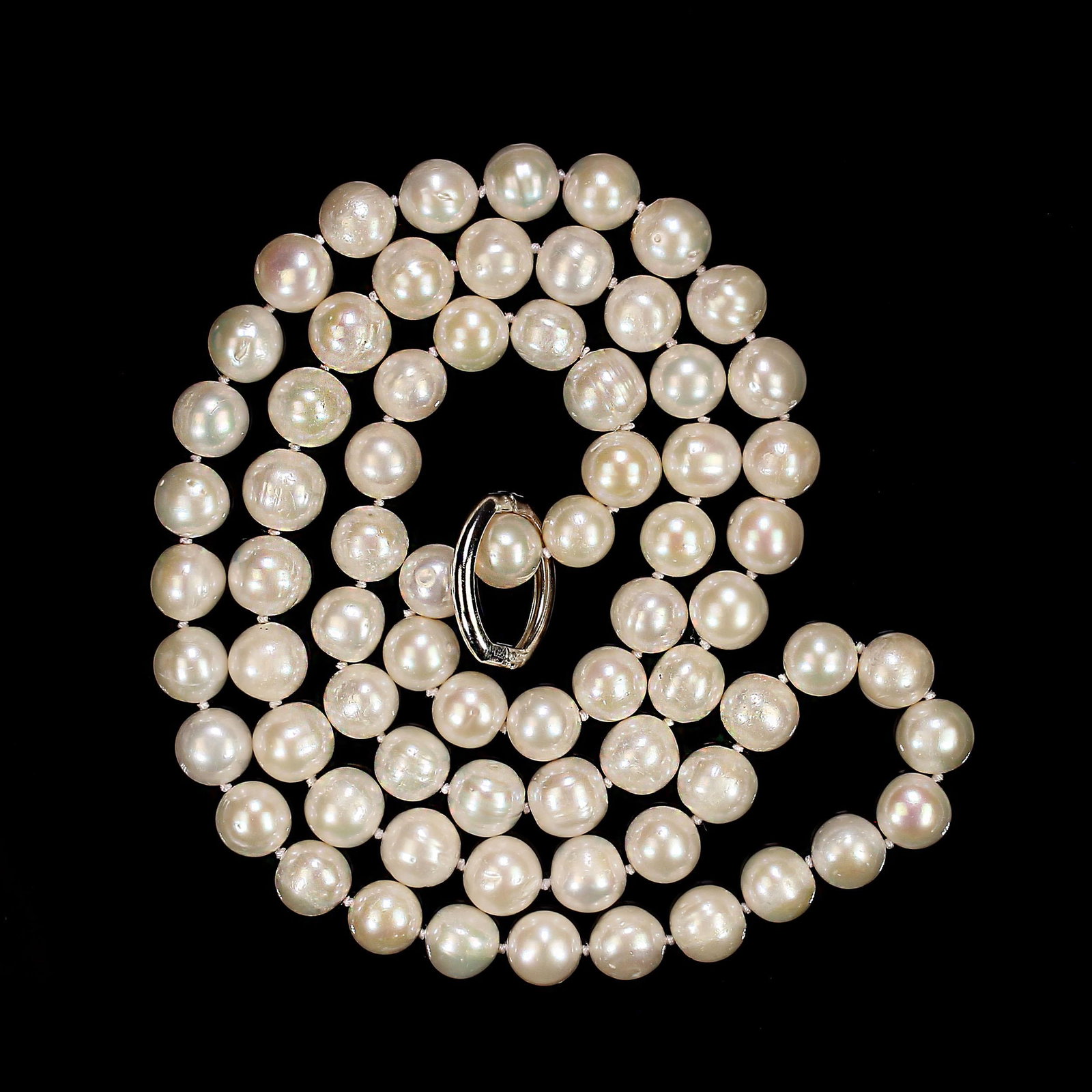 Ajd 35 Inch White Freshwater Pearl Necklace Great Gift - 3