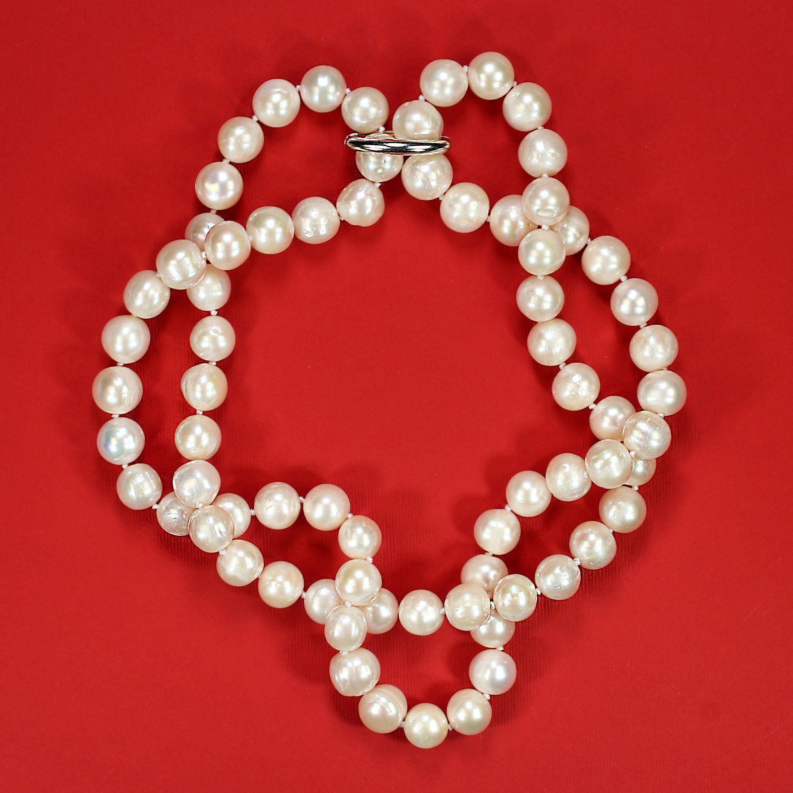 Ajd 35 Inch White Freshwater Pearl Necklace Great Gift - 4