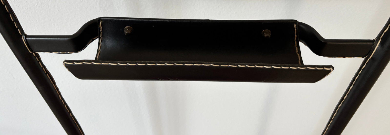 Jacques Adnet Valet Leather Wrapped With Original Tartan Plaid - 12