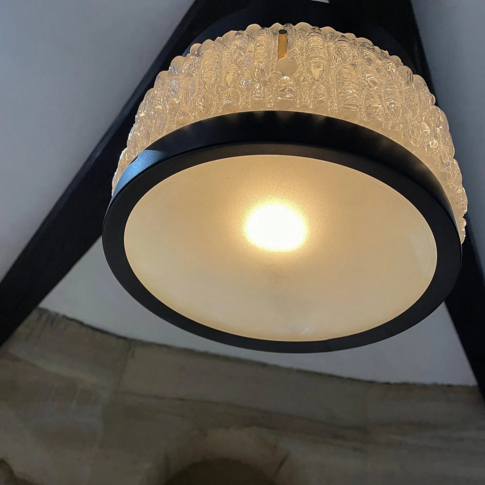 1950s Maison Arlus Modernist French Black Crystal Chandelier, France - 10