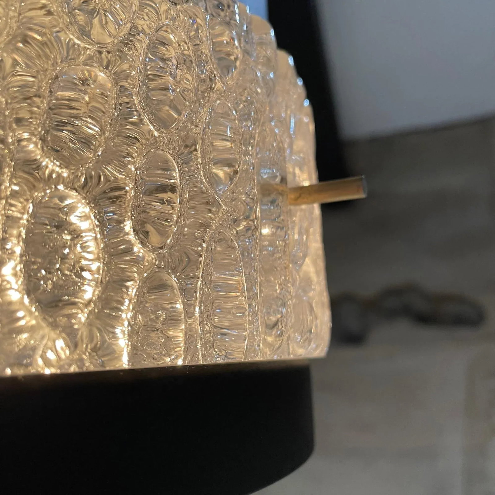 1950s Maison Arlus Modernist French Black Crystal Chandelier, France - 6