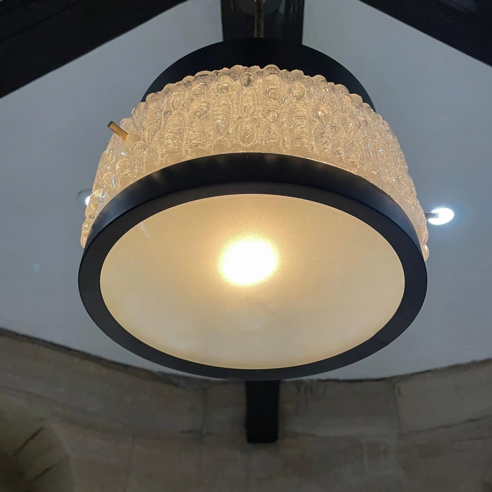 1950s Maison Arlus Modernist French Black Crystal Chandelier, France - 9