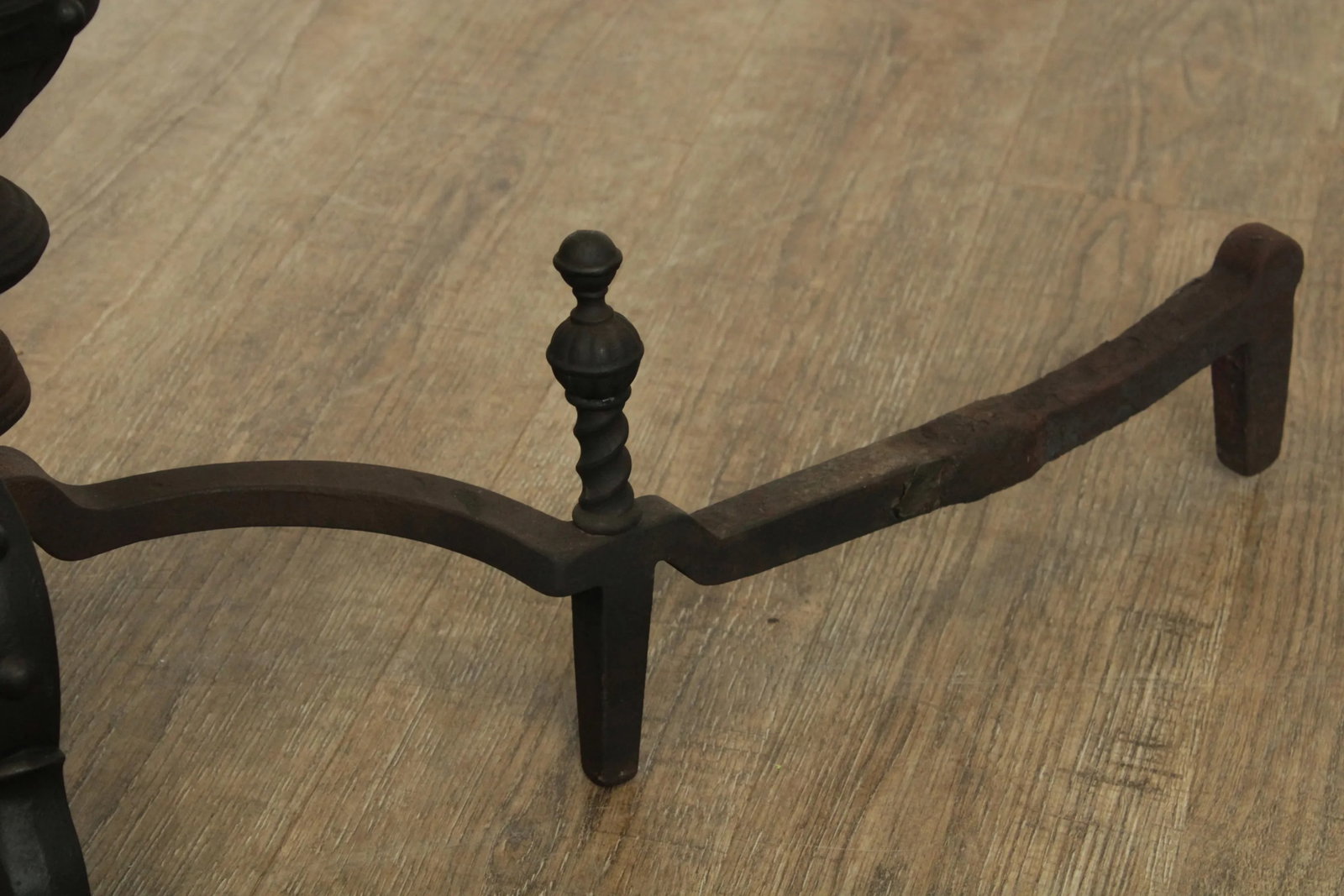 Bradley & Hubbard Antique Cast Iron Andirons # 9518 - A Pair - 7
