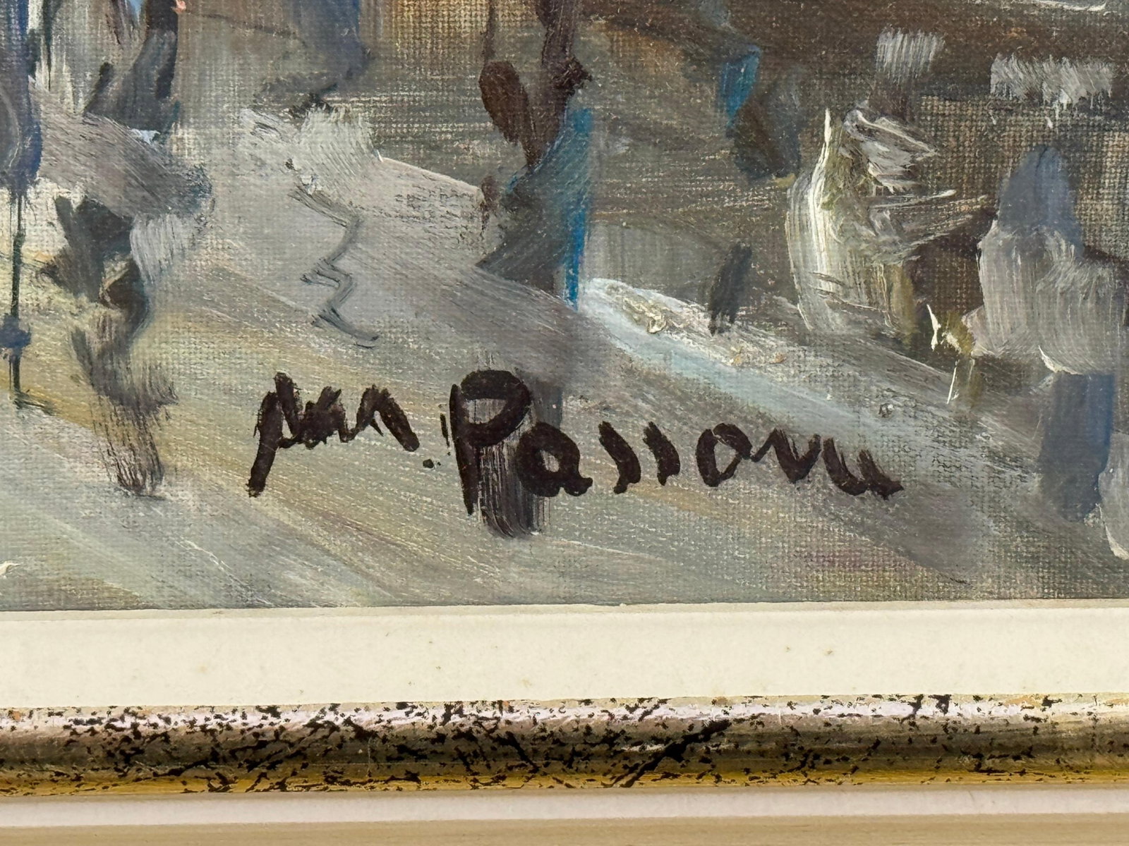 Paris Palais Garnier (Opera House) with Figures 20th Century Post-Impressionism 1975 Circa - 18