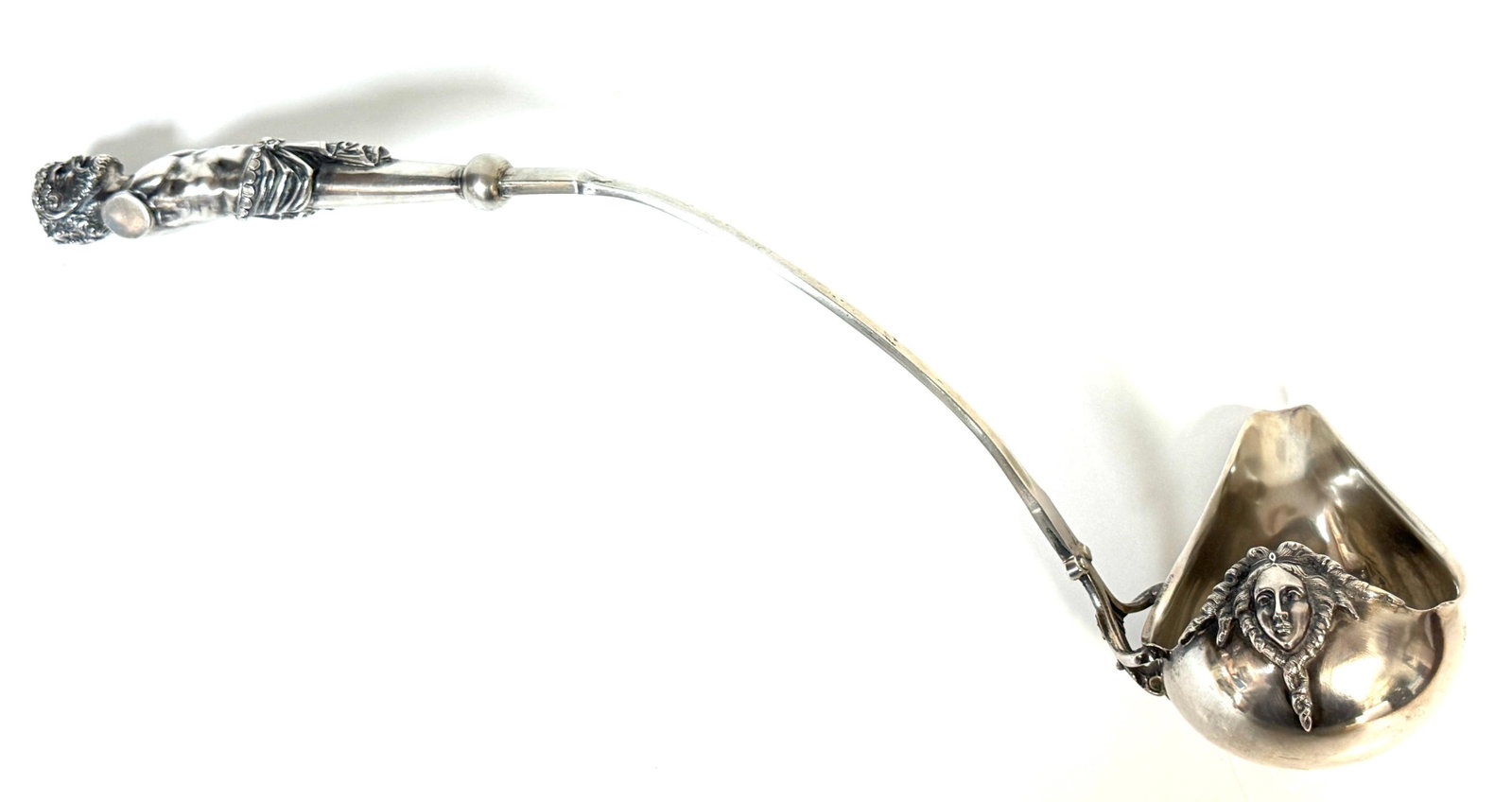 Monumental George Sharp for J.E. Caldwell & Co. Classical Coin Silver Ladle - 11