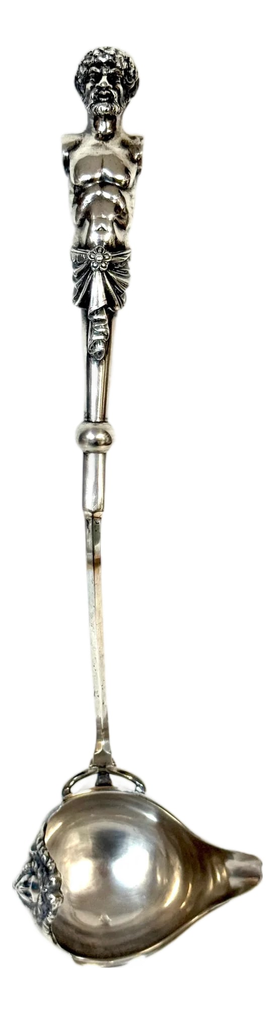 Monumental George Sharp for J.E. Caldwell & Co. Classical Coin Silver Ladle: Monumental George Sharp for J.E. Caldwell & Co. Classical Coin Silver Ladle with Muse Medallion, circa 1865–1870 A sculptural and exceptional example of American Renaissance Revival silver,
