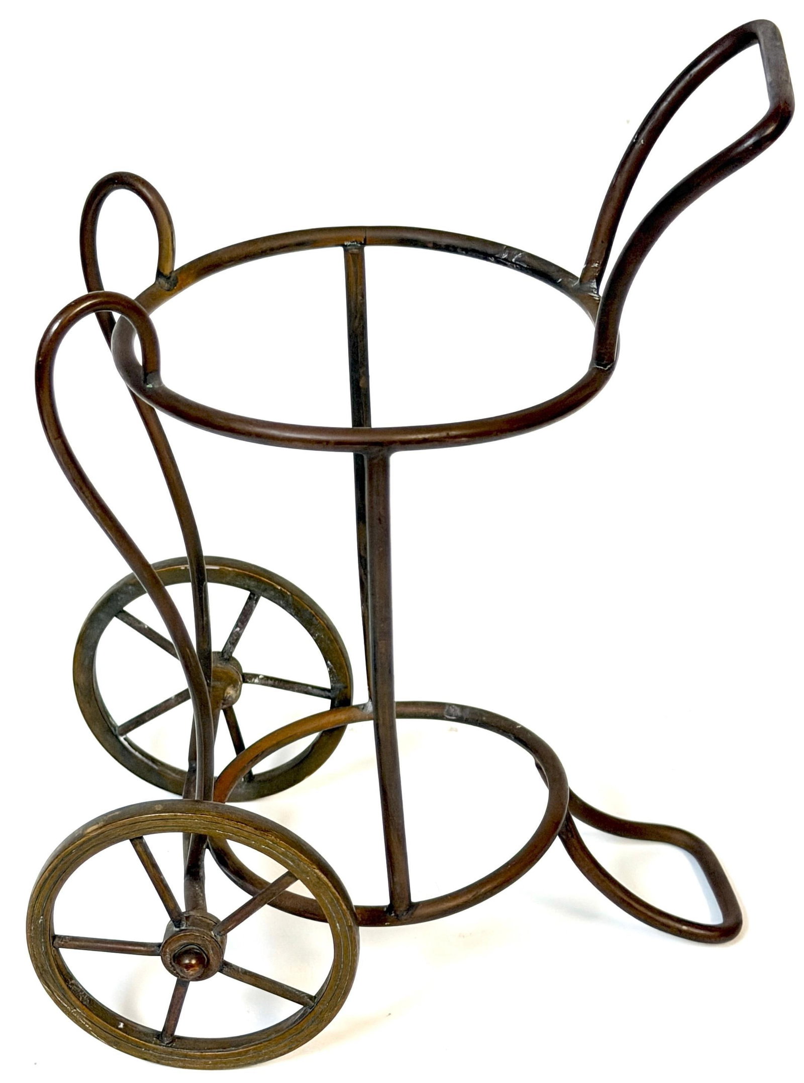 Italian Interwar Industrial Copper Cocktail Shaker with Wheeled Caddy, 1925-35 - 18
